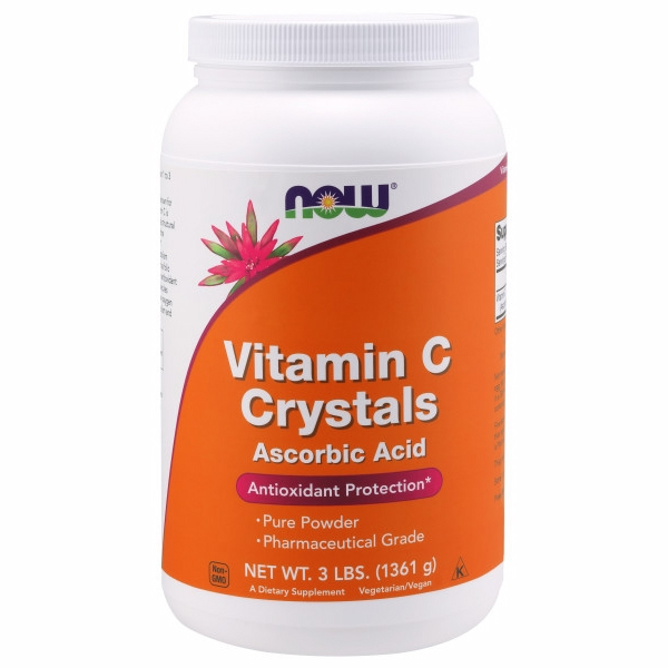 Venta Internacional- Cristales de Vitamina C en Polvo Now Foods 1,36 Kg Paquete de 4
