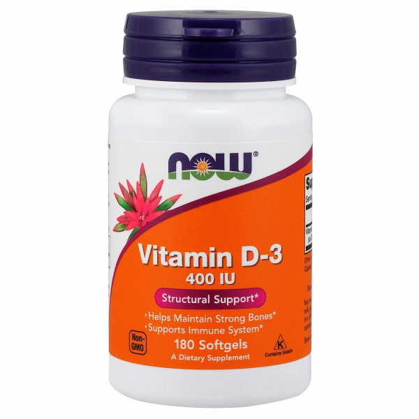 Foto 2 pulgar | Pack de 2 Suplementos Now Foods Vitamina D-3 180 Cápsulas Blandas