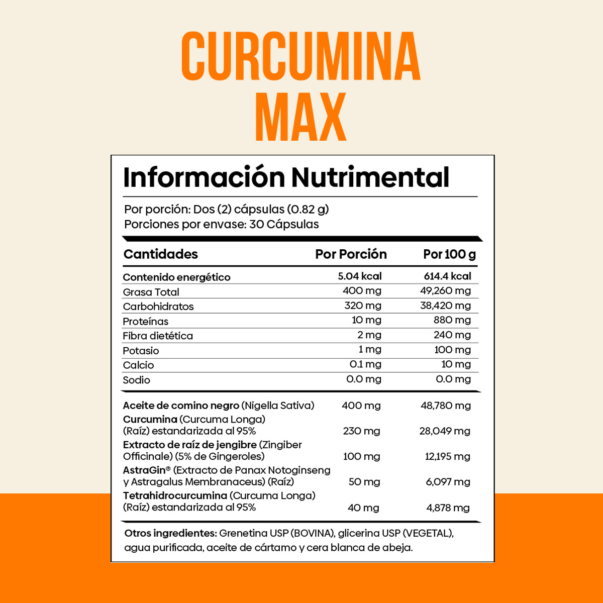 Foto 2 | Suplemento Curcumina Max Nutrientes Vidalabs México 60 Cápsulas