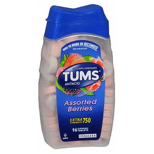 Venta Internacional- Suplemento Tums Extra Strength Antiacid Calcium 96 Comprimidos X4