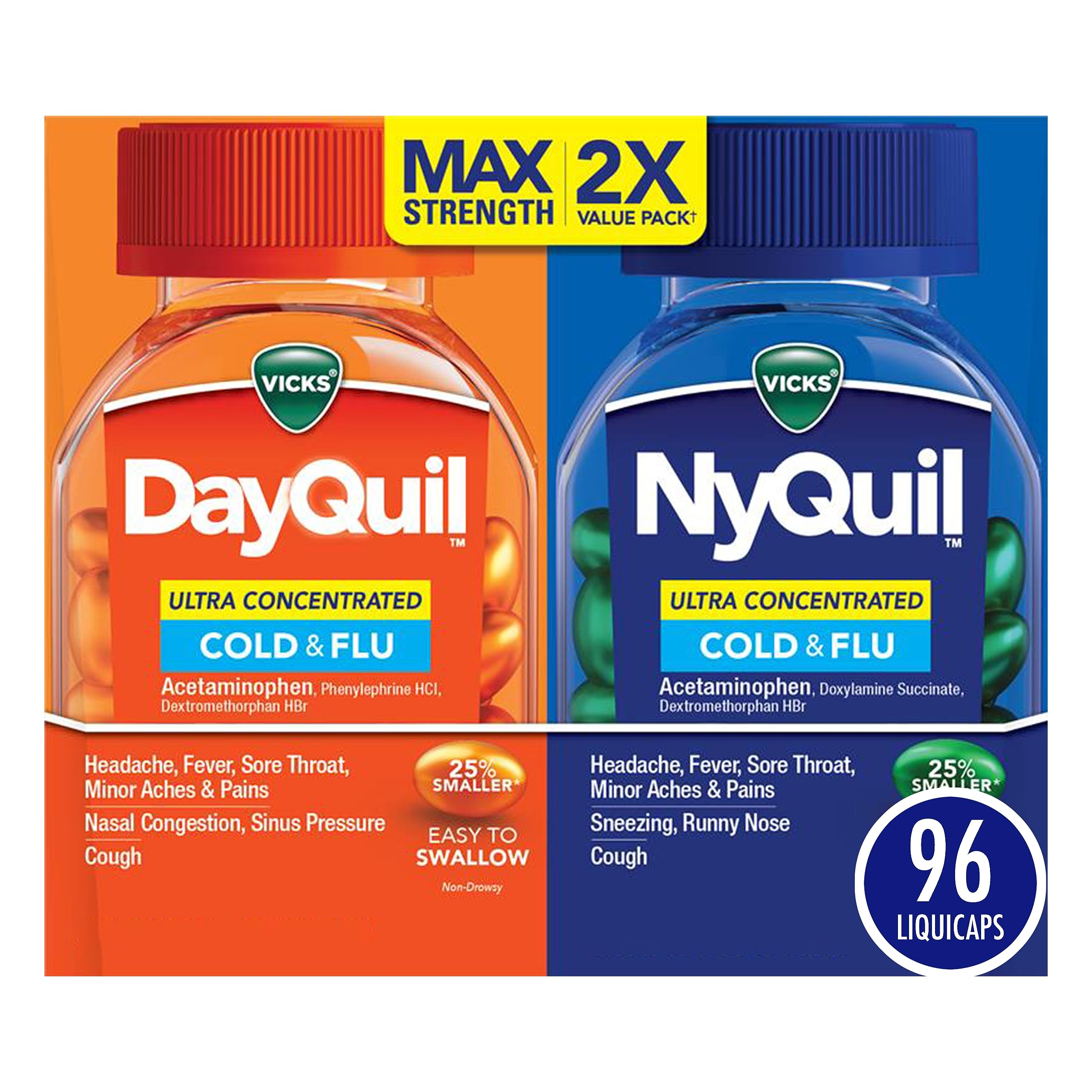 Foto 2 pulgar | Medicine Vicks Dayquil & Nyquil Ultraconcentrado  96 Unidades - Venta Internacional.