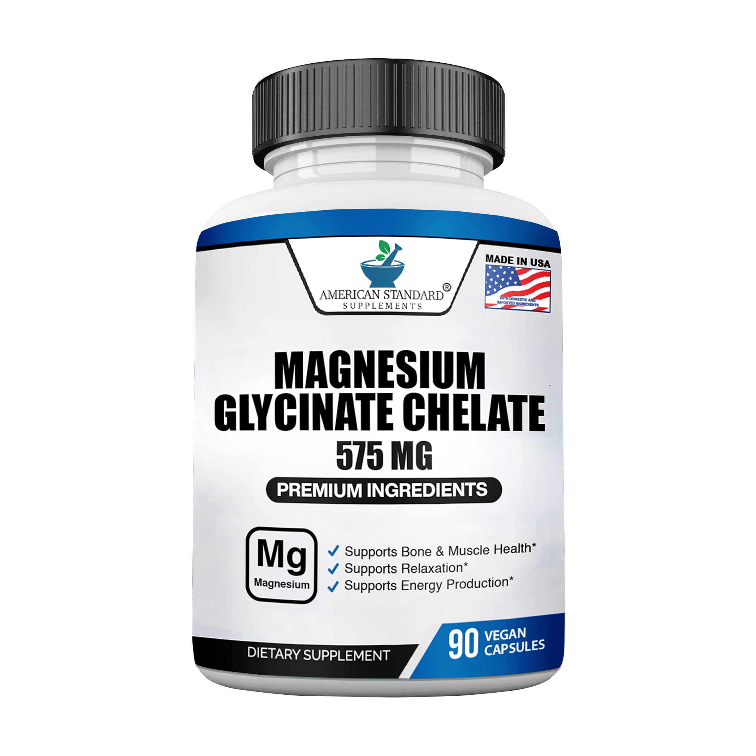 Foto 2 pulgar | Suplemento De Magnesio American Standard 575 Mg 90 Cápsulas - Venta Internacional.