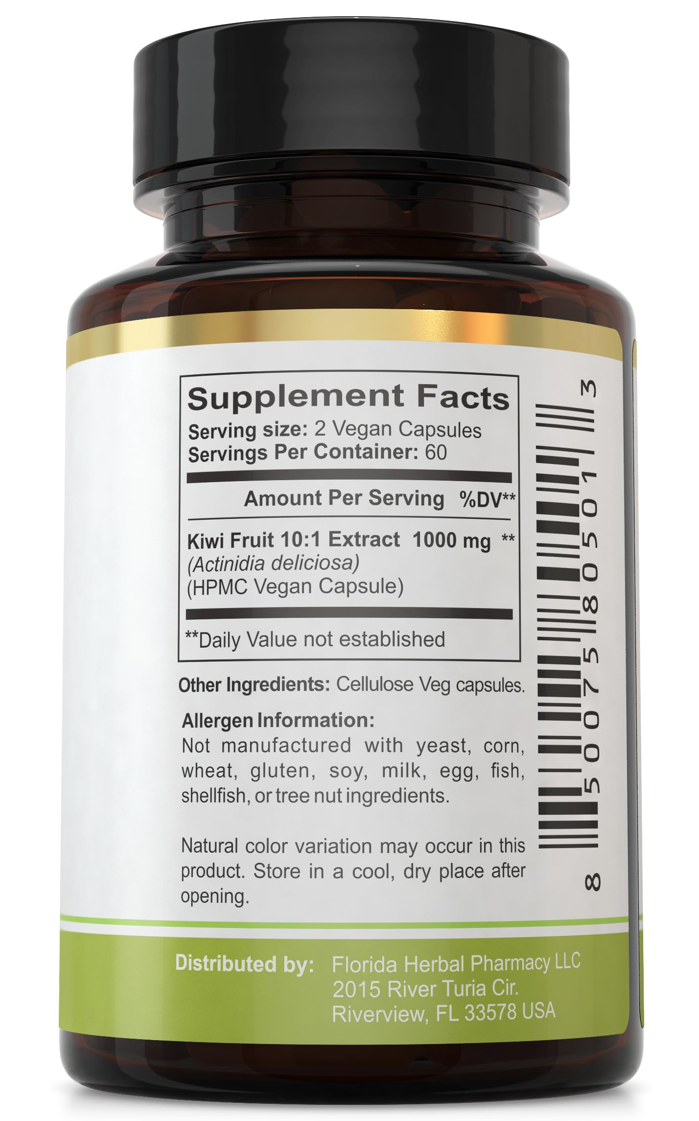 Foto 2 | Suplemento De Extracto De Kiwi De Florida Herbal Pharmacy  120 Cápsulas - Venta Internacional.