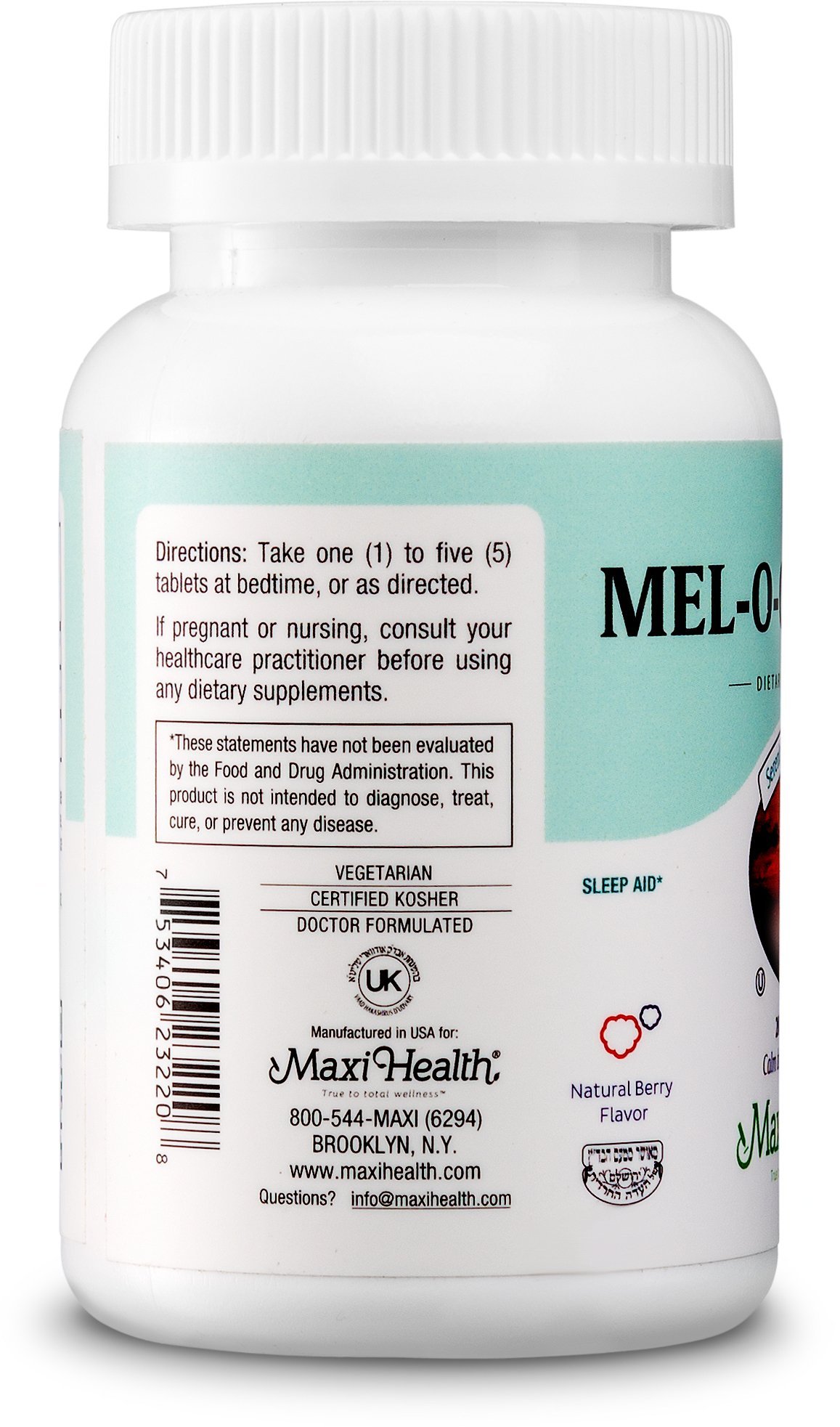 Foto 2 | Suplemento Para Dormir Maxi Health  Tableta Masticable De Melatonina De 1 Mg - Venta Internacional.