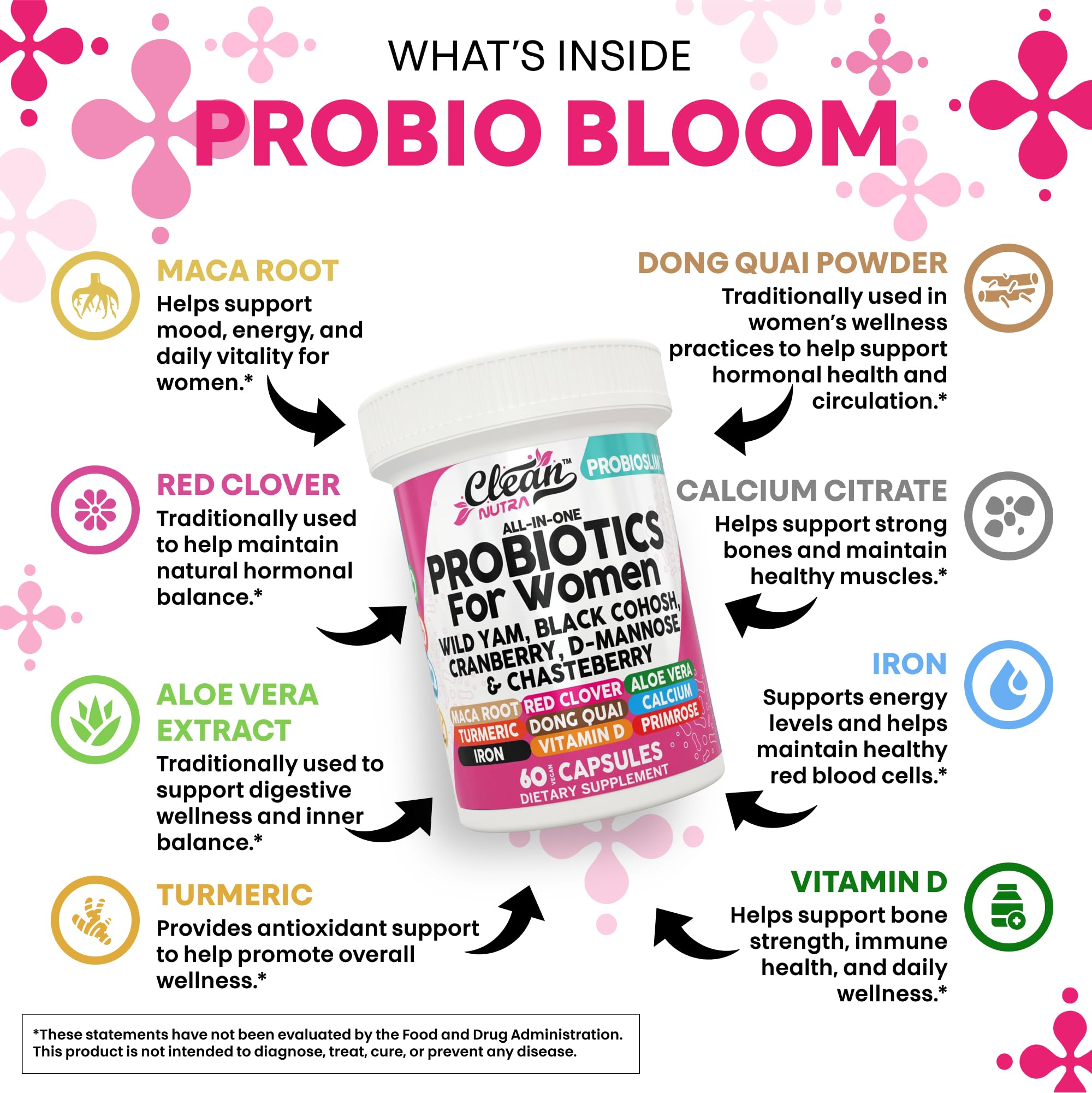 Foto 4 pulgar | Suplemento: Nutracéuticos Limpios  Probióticos Probiobloom  Mujeres - Venta Internacional.