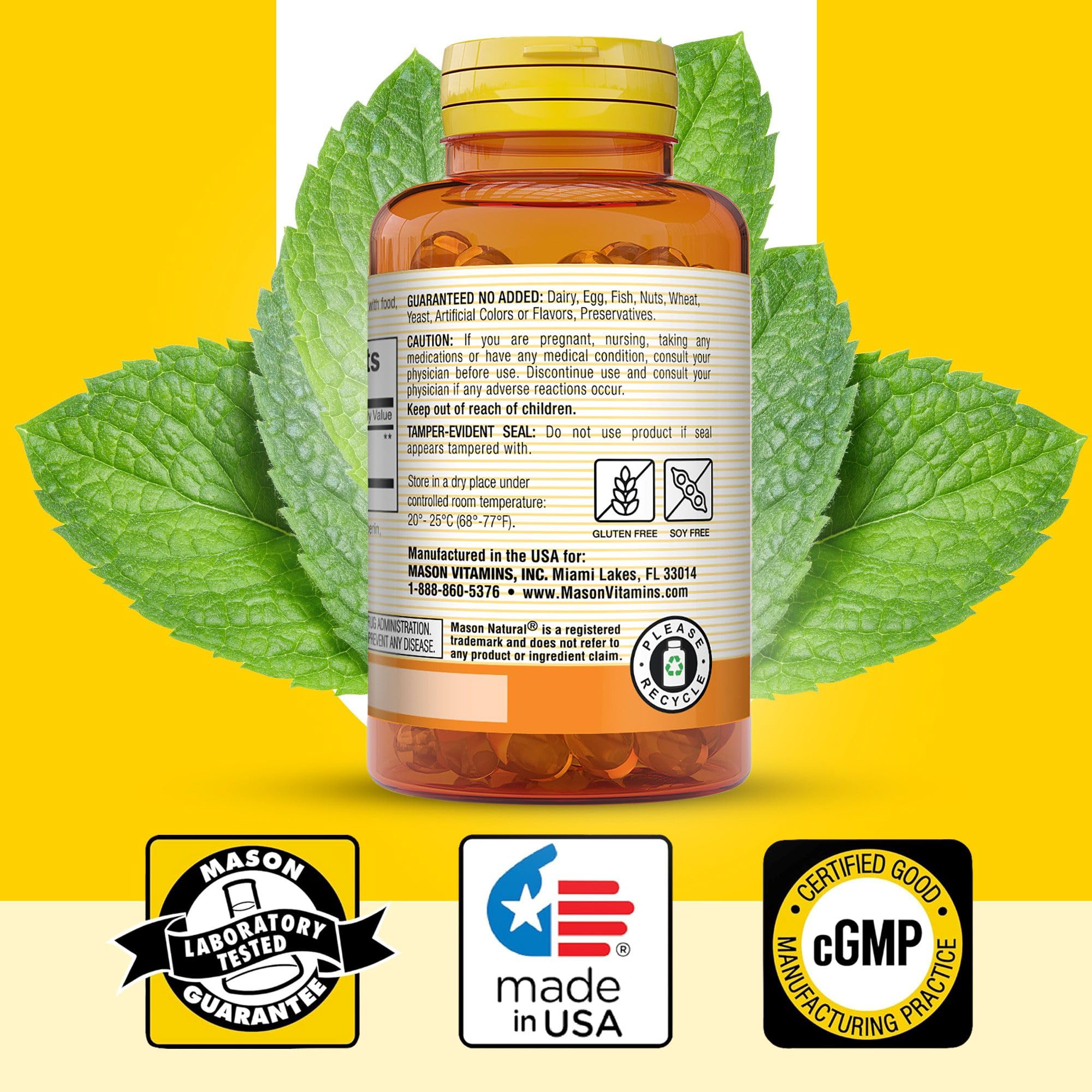 Foto 7 pulgar | Suplemento De Aceite De Menta Mason Natural 50 Mg 270 Cápsulas Blandas - Venta Internacional.