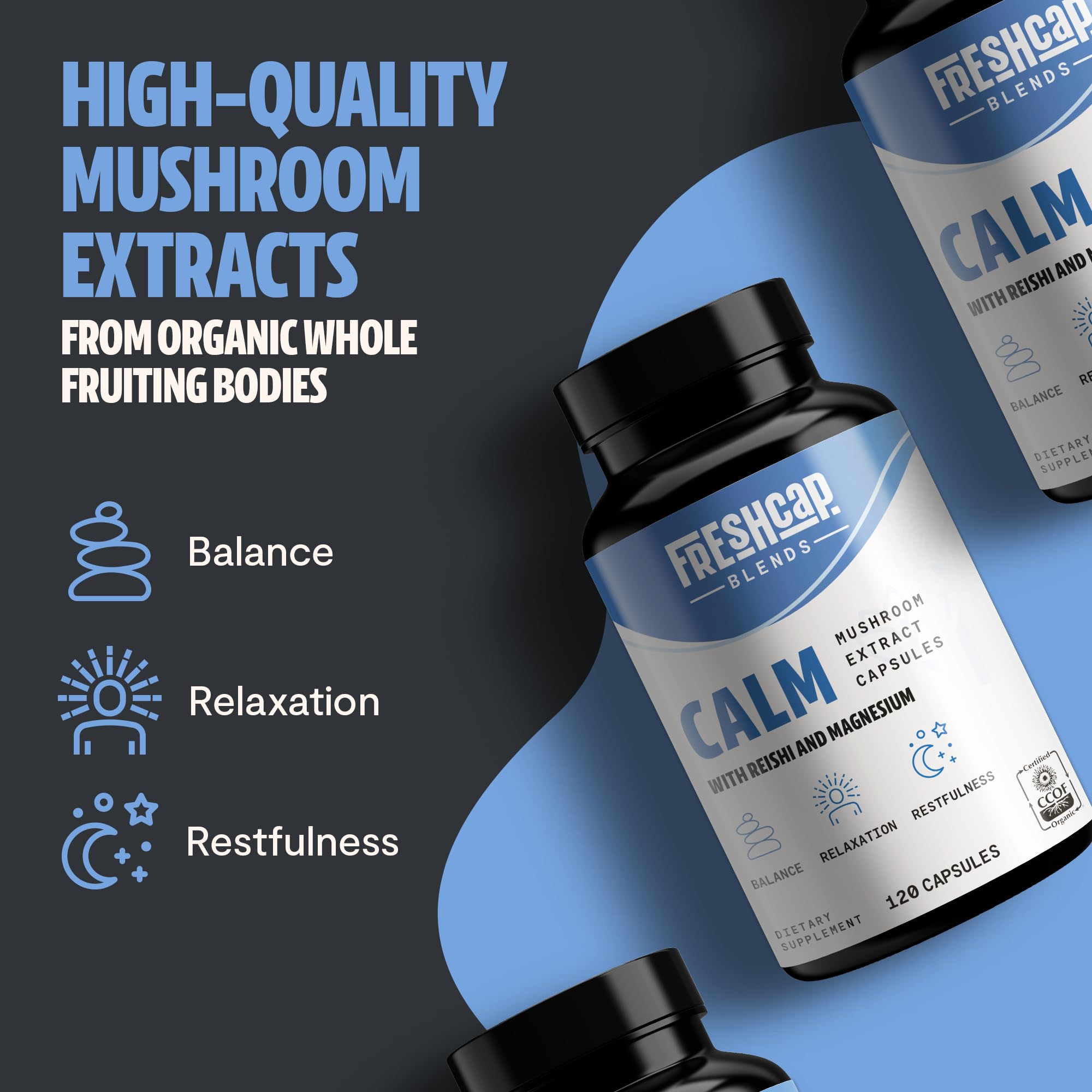 Foto 5 pulgar | Suplemento Freshcap Calm Con Reishi  Ashwagandha Y Hierba De San Juan - Venta Internacional.