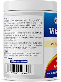 Foto 3 | Polvo De Vitamina C Best Naturals 454 G (1 Libra) De Ácido Ascórbico - Venta Internacional.