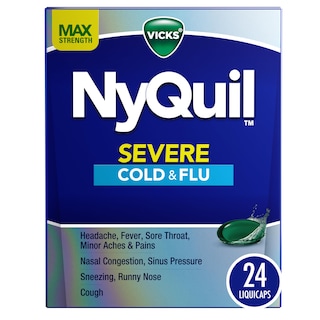 Foto 1 | Medicine Vicks Nyquil Para Resfriados Intensos Gripe Y Congestión 24 Cápsulas Líquidas - Venta Internacional.