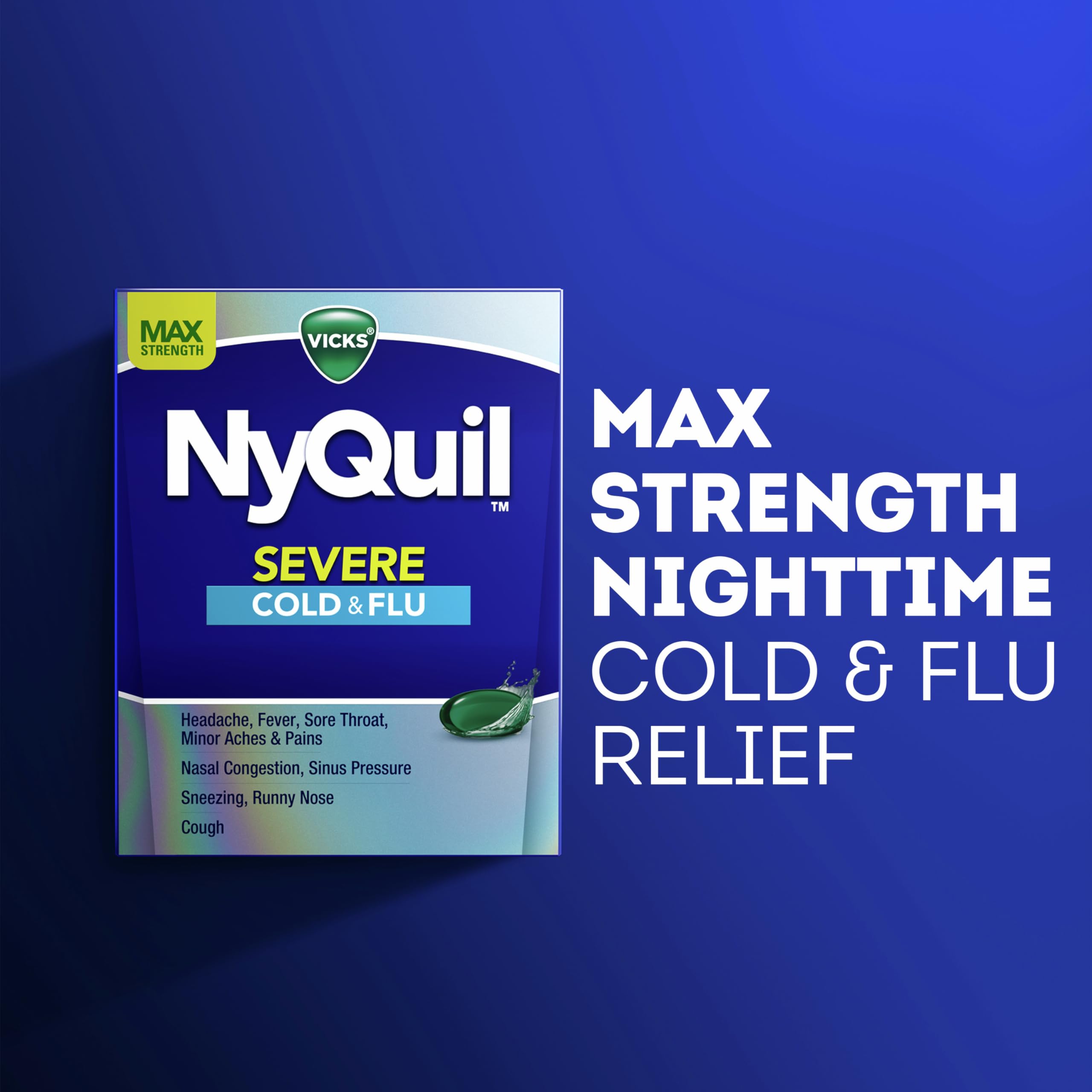 Foto 4 pulgar | Medicine Vicks Nyquil Para Resfriados Intensos  Gripe Y Congestión  24 Cápsulas Líquidas - Venta Internacional.