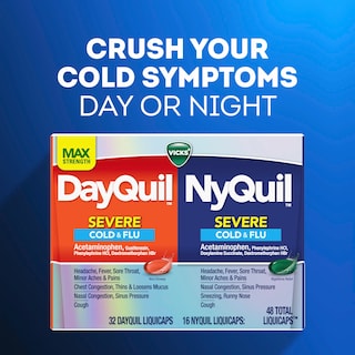 Foto 6 | Medicine Vicks Nyquil Para Resfriados Intensos Gripe Y Congestión 24 Cápsulas Líquidas - Venta Internacional.