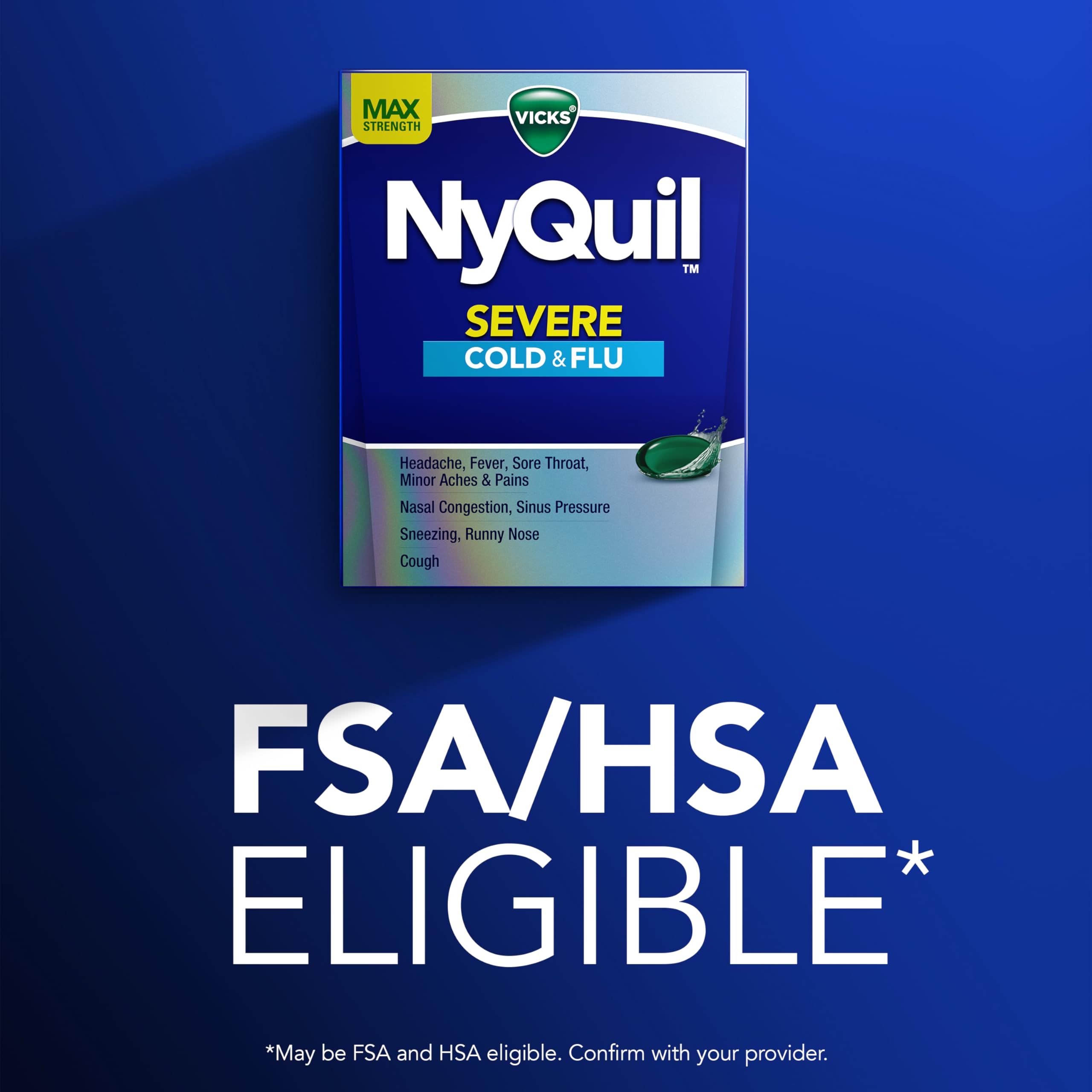 Foto 8 pulgar | Medicine Vicks Nyquil Para Resfriados Intensos  Gripe Y Congestión  24 Cápsulas Líquidas - Venta Internacional.