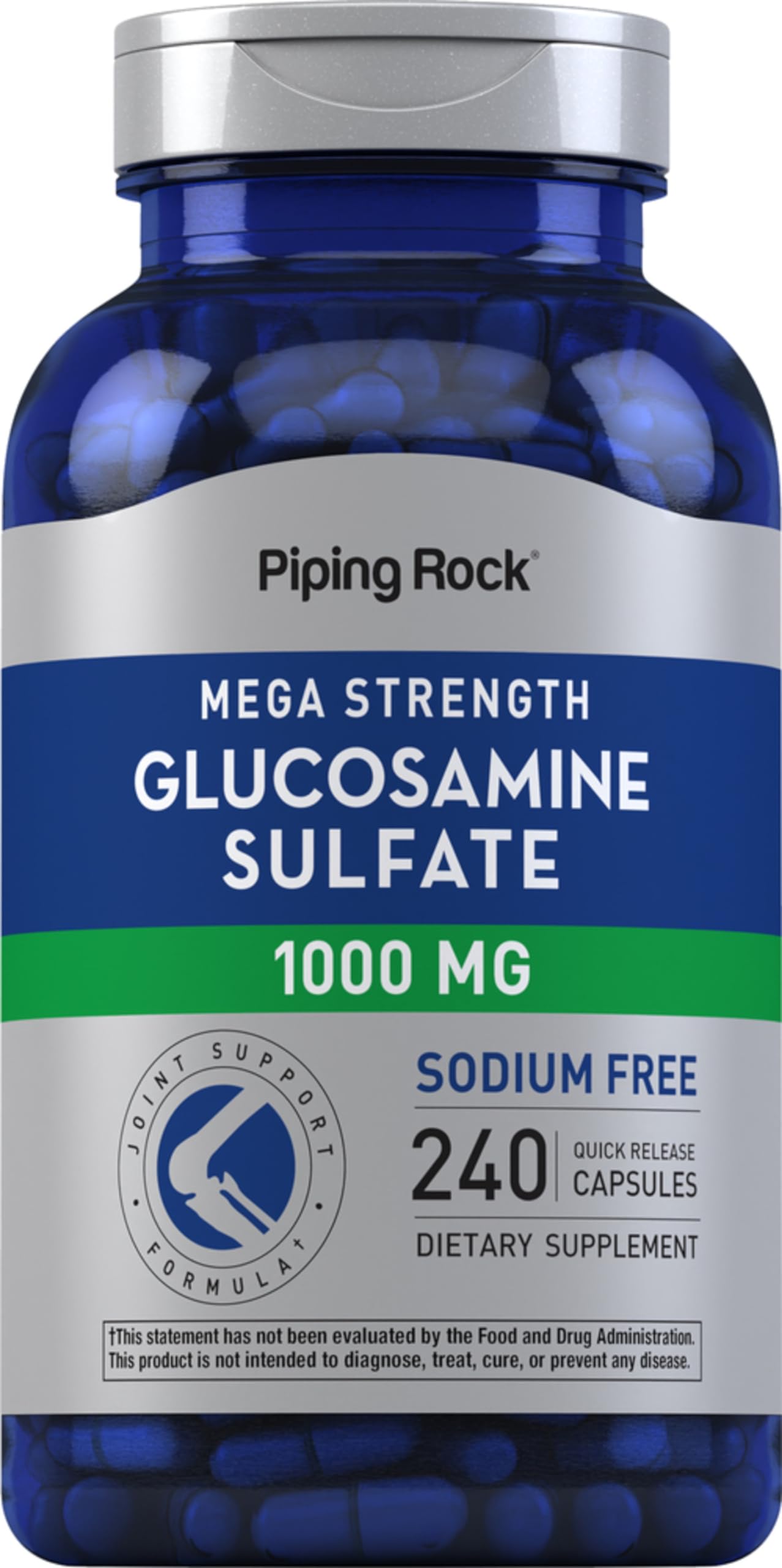 Foto 1 | Suplemento De Sulfato De Glucosamina Piping Rock  1000 Mg  240 Cápsulas - Venta Internacional.