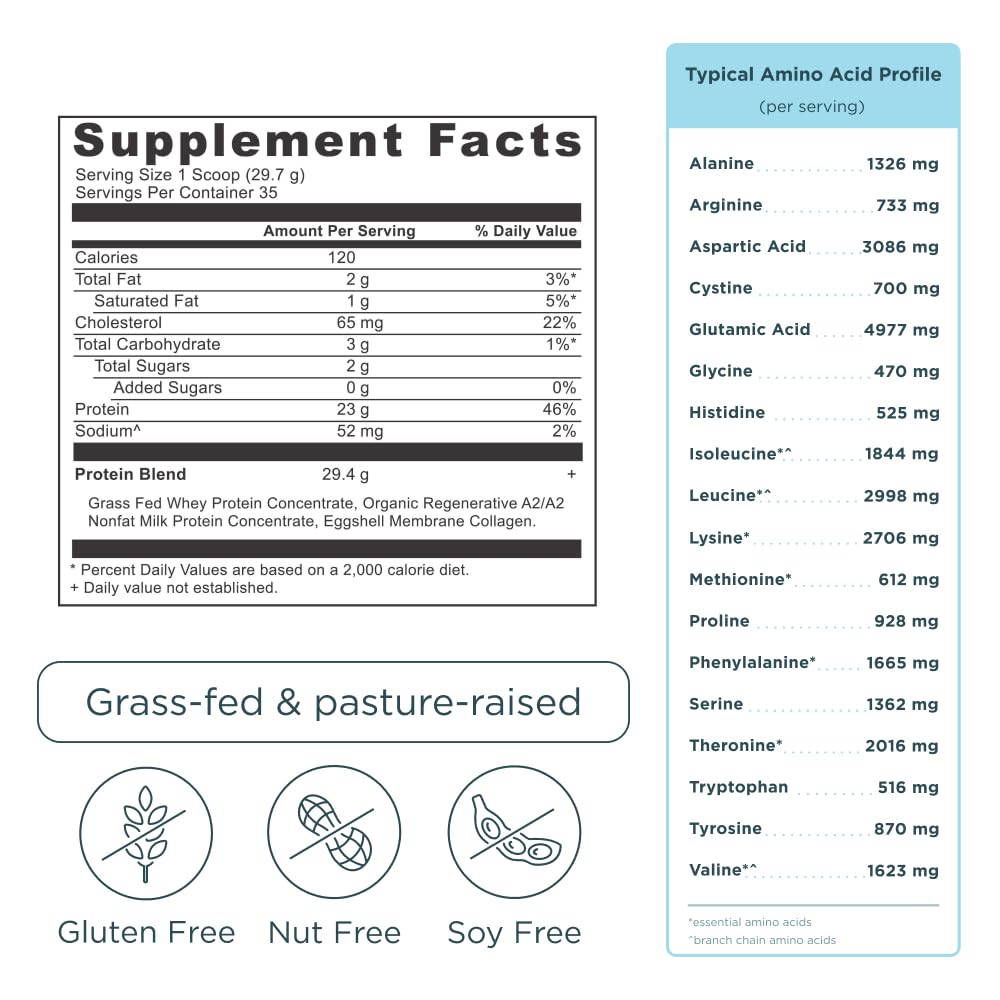 Foto 3 pulgar | Whey Protein Ancient Nutrition  Alimentado Con Pasto  23 G De Proteína De Vainilla - Venta Internacional.