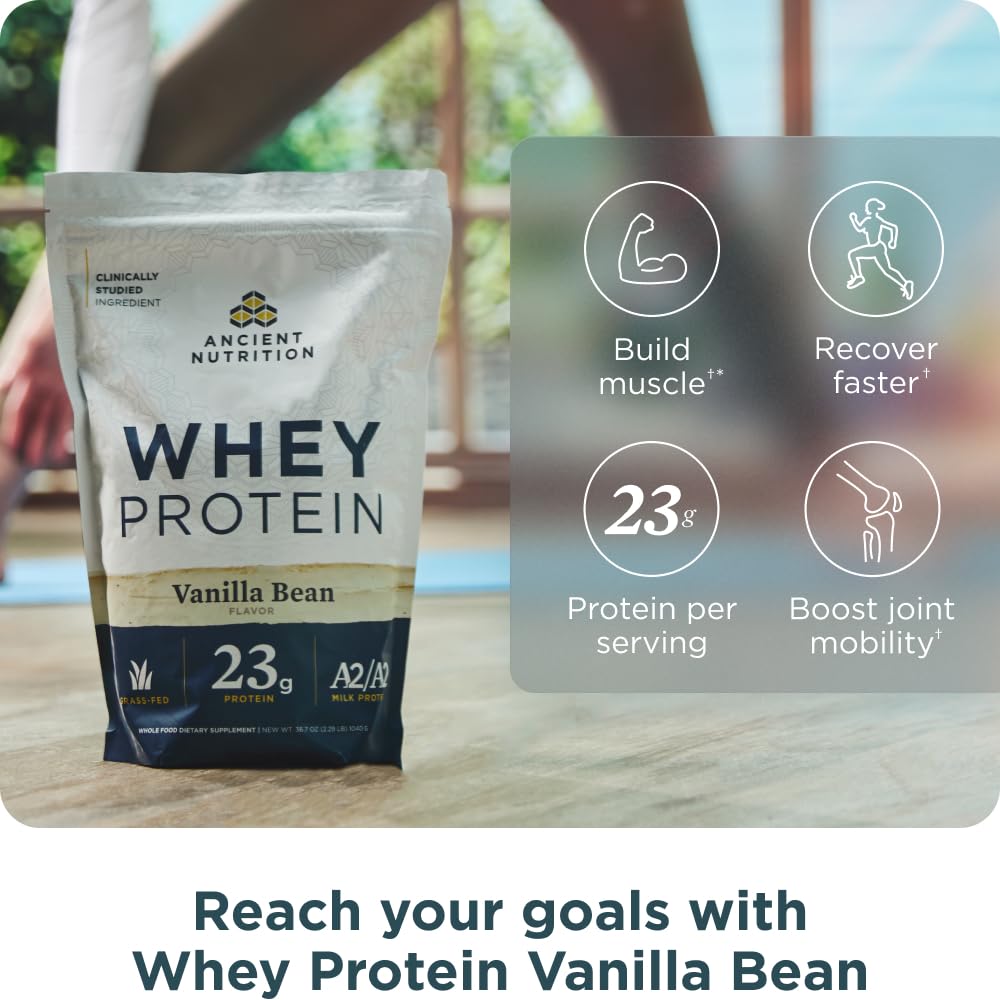 Foto 4 pulgar | Whey Protein Ancient Nutrition  Alimentado Con Pasto  23 G De Proteína De Vainilla - Venta Internacional.