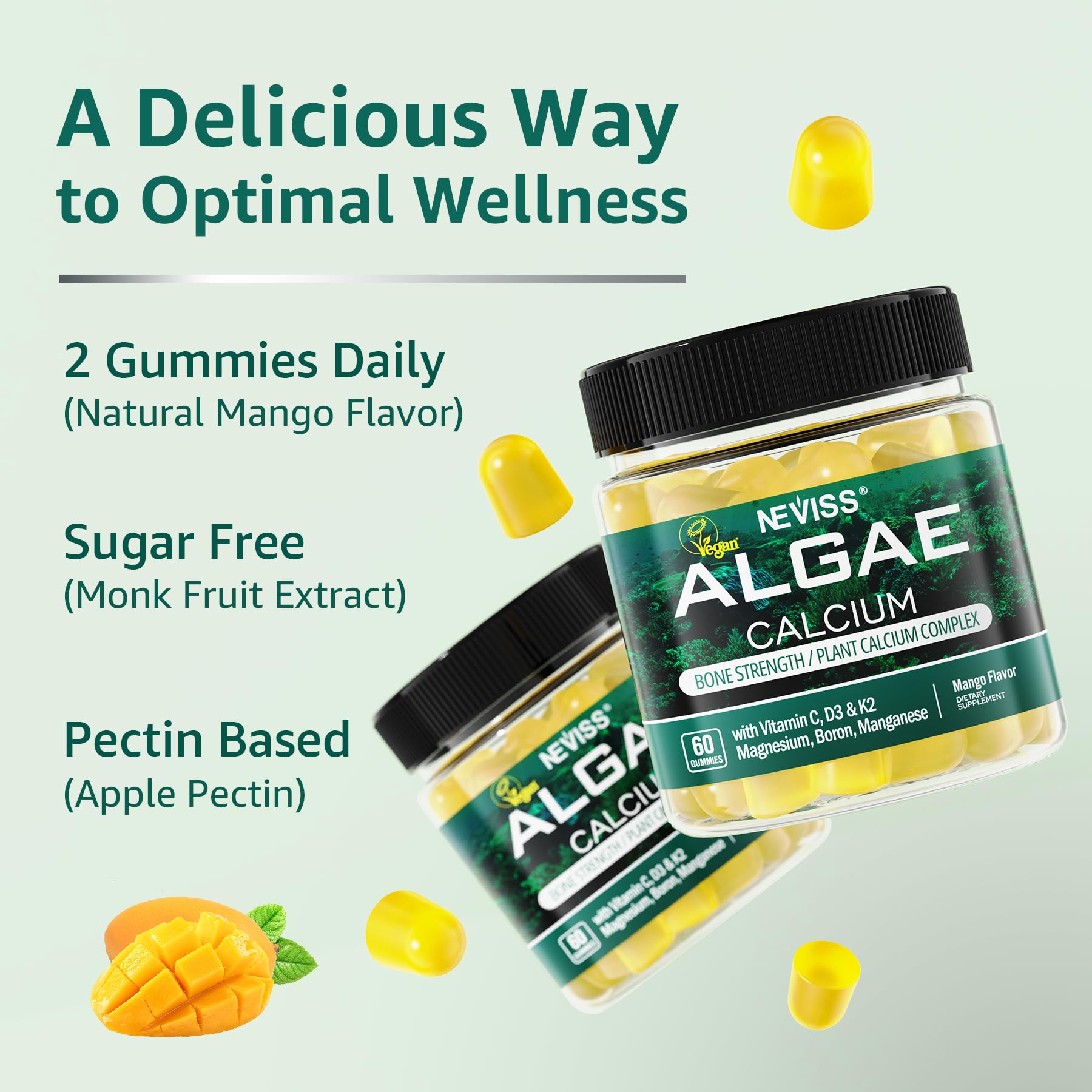 Foto 8 pulgar | Gomitas De Calcio Neviss Para Mujer Con Vitamina D3  K2 C Y Zinc  600 Mg - Venta Internacional.