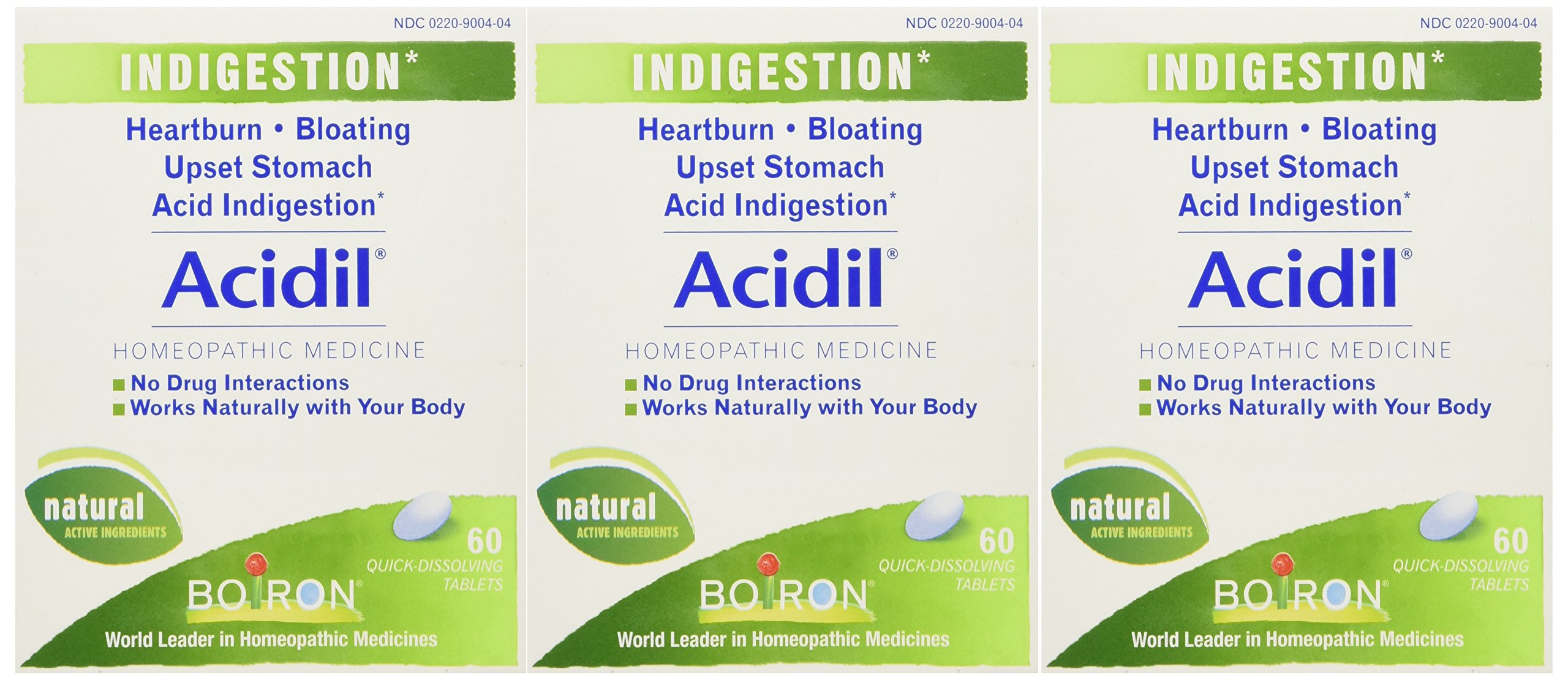 Foto 1 | Medicamento Homeopático Boiron Acidil 60 Comprimidos (paquete De 3) - Venta Internacional.