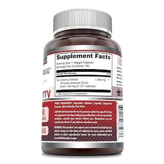 Foto 2 | Suplemento Amazing Formulas Tart Cherry 1200 Mg 180 Cápsulas - Venta Internacional.
