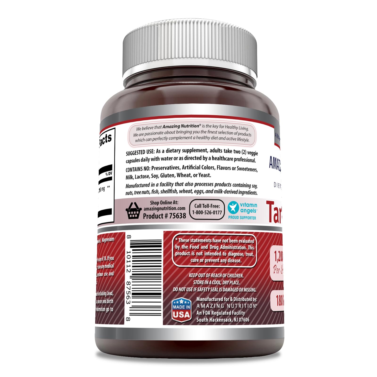 Foto 4 pulgar | Suplemento Amazing Formulas Tart Cherry 1200 Mg 180 Cápsulas - Venta Internacional.