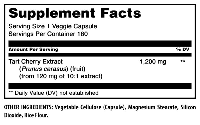 Foto 4 | Suplemento Amazing Formulas Tart Cherry 1200 Mg 180 Cápsulas - Venta Internacional.
