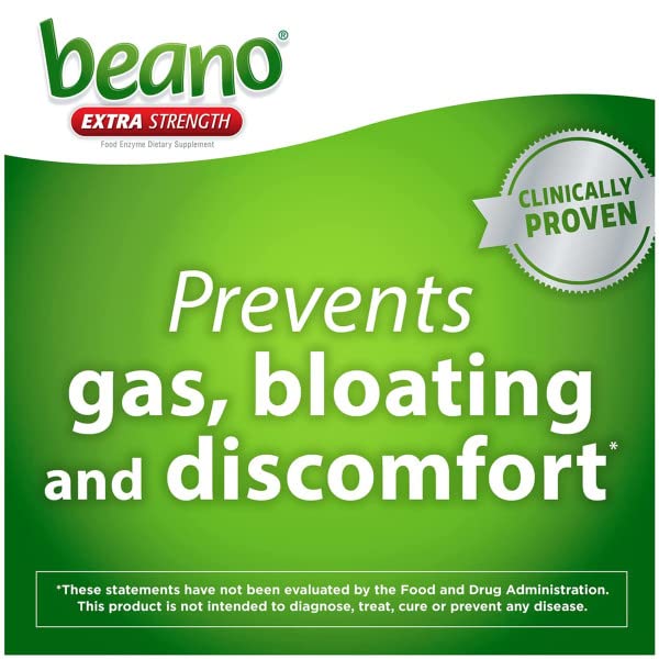 Foto 6 pulgar | Suplemento Beano Extra Strength Gas Prevention 30 Comprimidos - Venta Internacional.