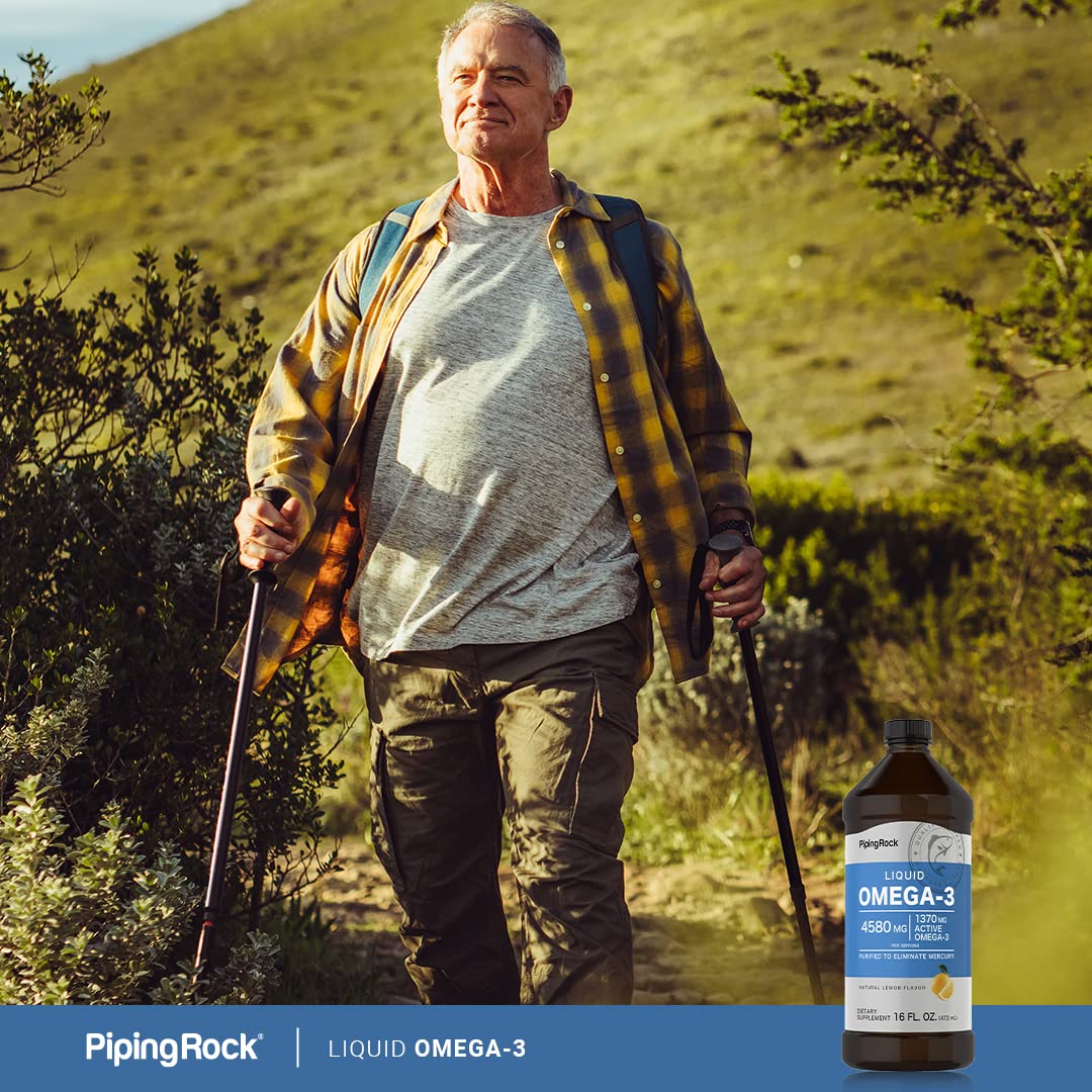 Foto 6 | Suplemento De Aceite De Pescado Omega 3 De Piping Rock  480 Ml  Sabor A Limón - Venta Internacional.
