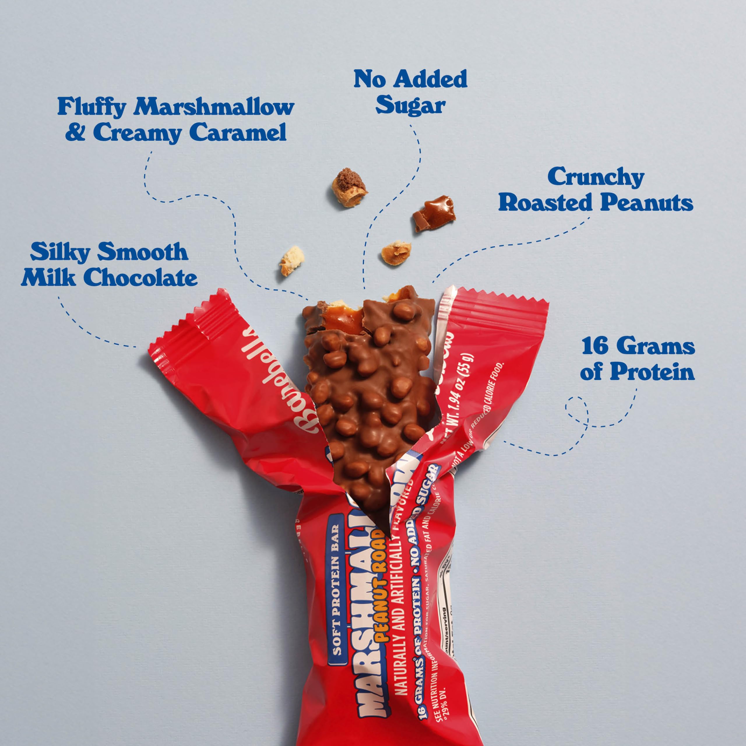 Foto 3 pulgar | Barritas Proteicas Barebells Marshmallow Peanut Road 12x54g - Venta Internacional.