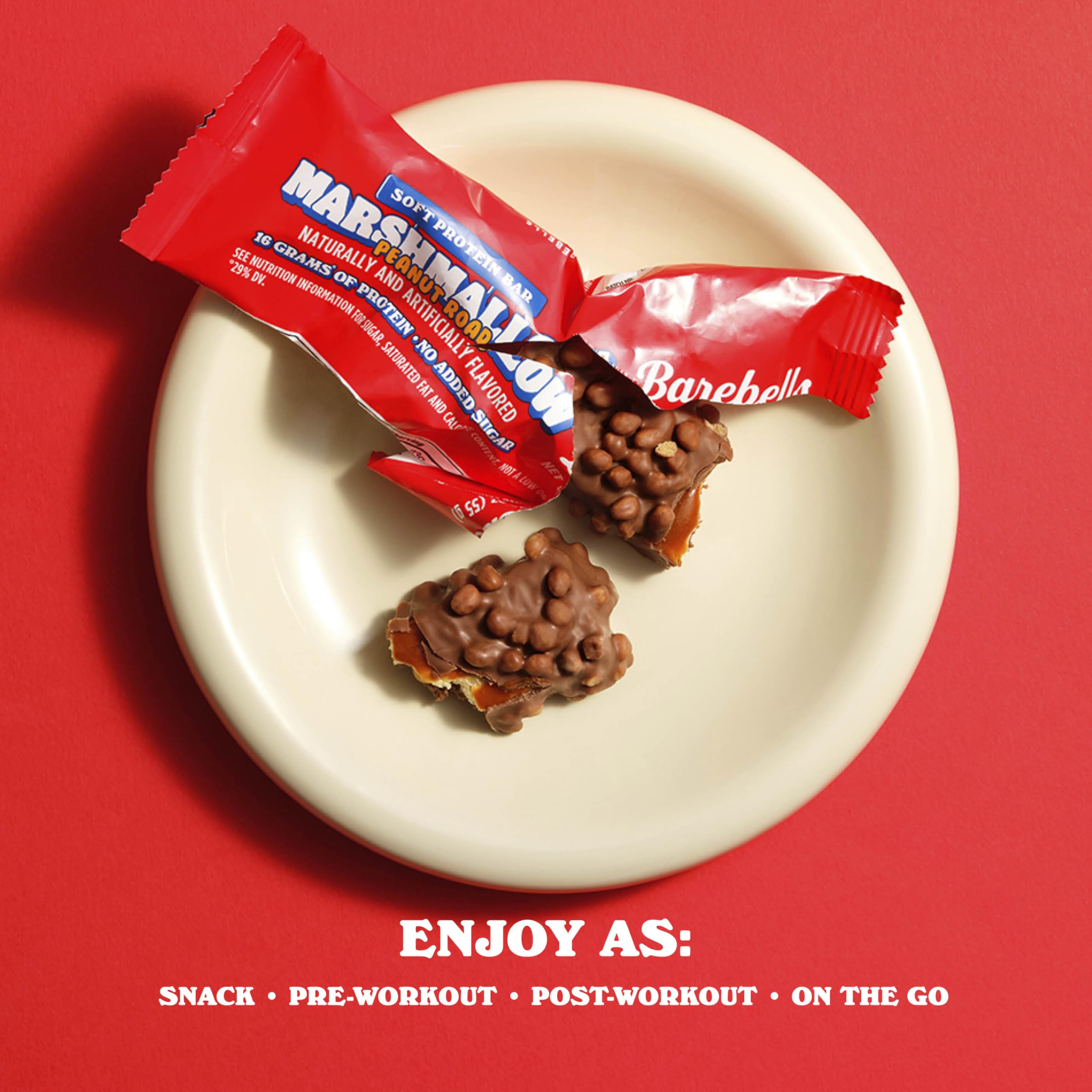 Foto 5 pulgar | Barritas Proteicas Barebells Marshmallow Peanut Road 12x54g - Venta Internacional.