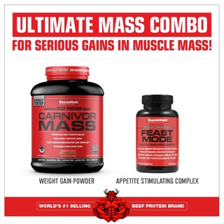 Foto 5 | Proteína De Ternera Mass Gainer Musclemeds Carnivor 2 27 Kg Vainilla - Venta Internacional.