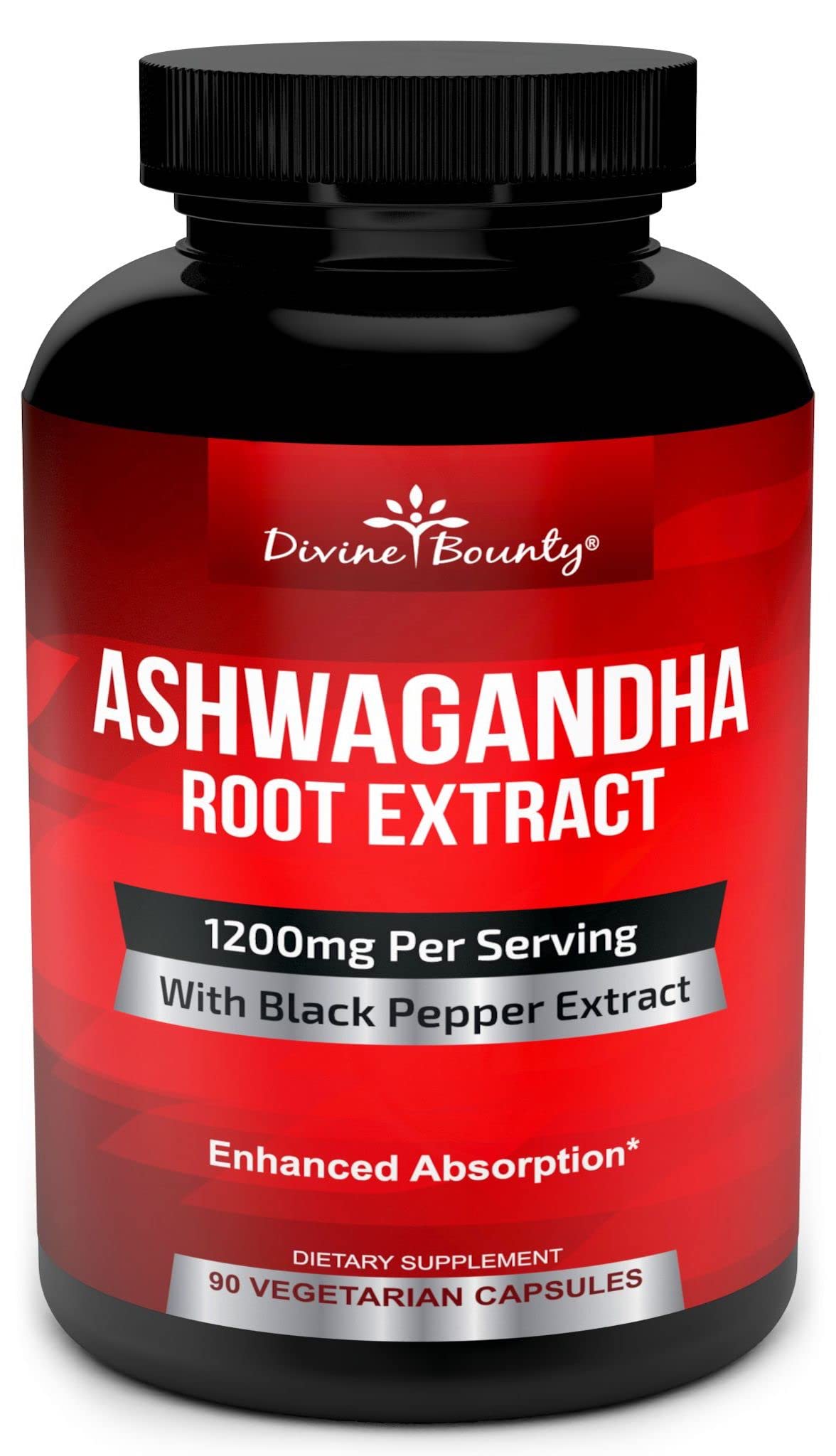 Foto 2 pulgar | Suplemento Divine Bounty Organic Ashwagandha 1200 Mg 90 Cápsulas - Venta Internacional.