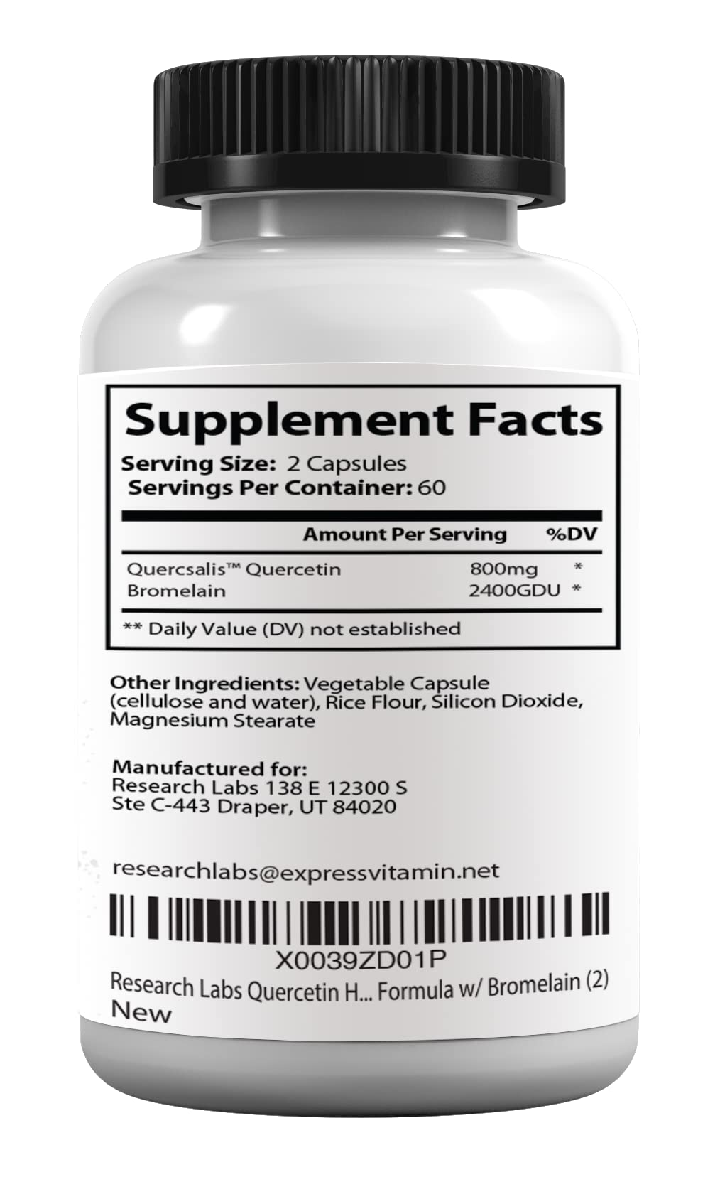 Foto 8 pulgar | Supplement Research Labs De Alta Absorción De Quercetina Con Bromelina - Venta Internacional.