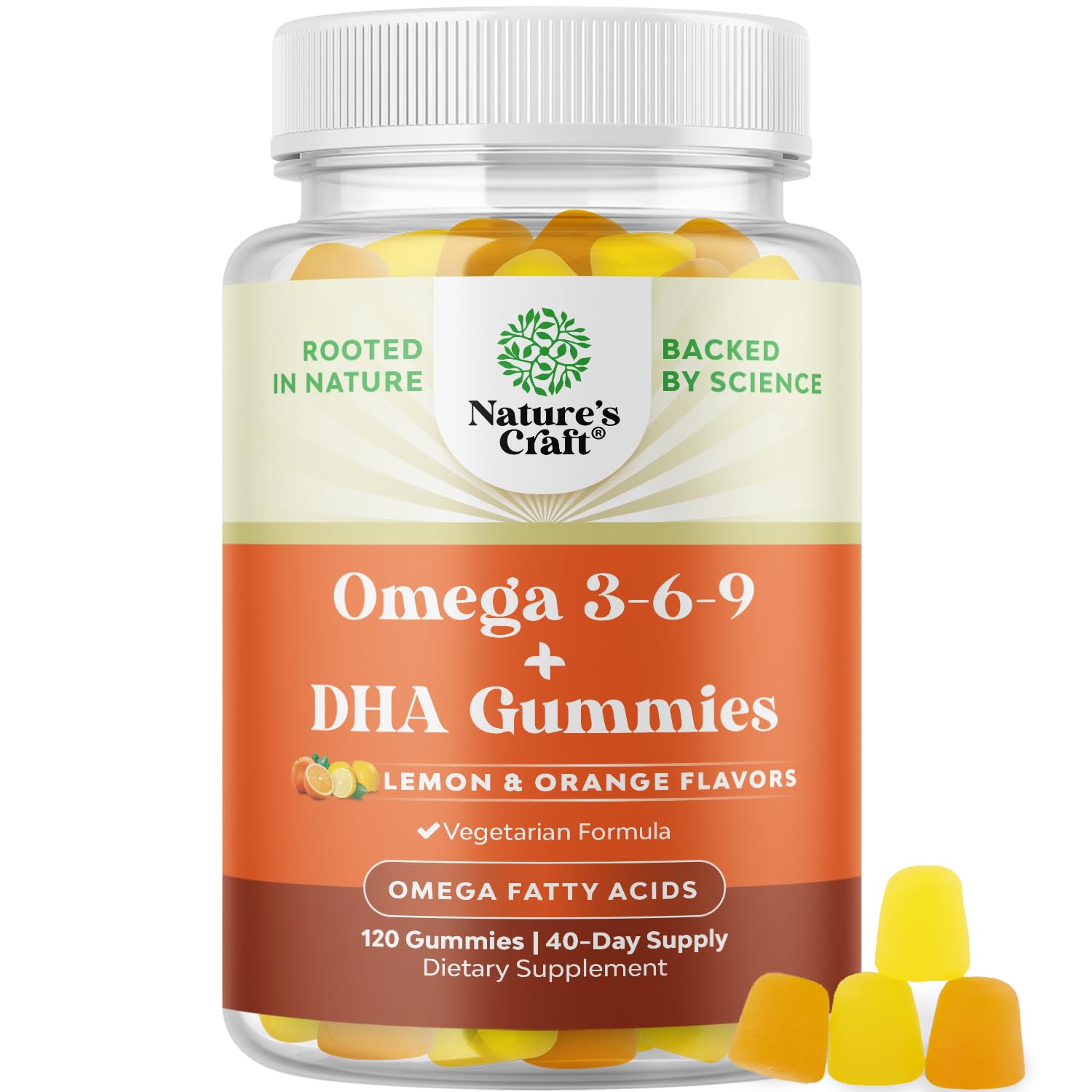 Foto 1 | Gomitas Vegetarianas Con Omega 3 6 9 Dha De Supplement Natures Craft - Venta Internacional.