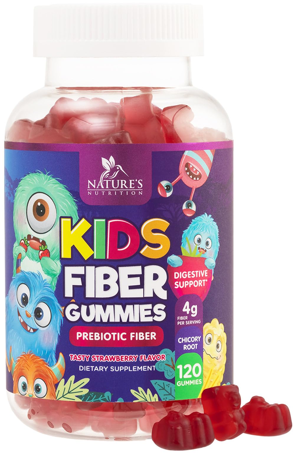 Foto 2 pulgar | Gominolas De Fibra Nature's Nutrition Para Niños  4 G  Prebióticas  120 Gomitas - Venta Internacional.