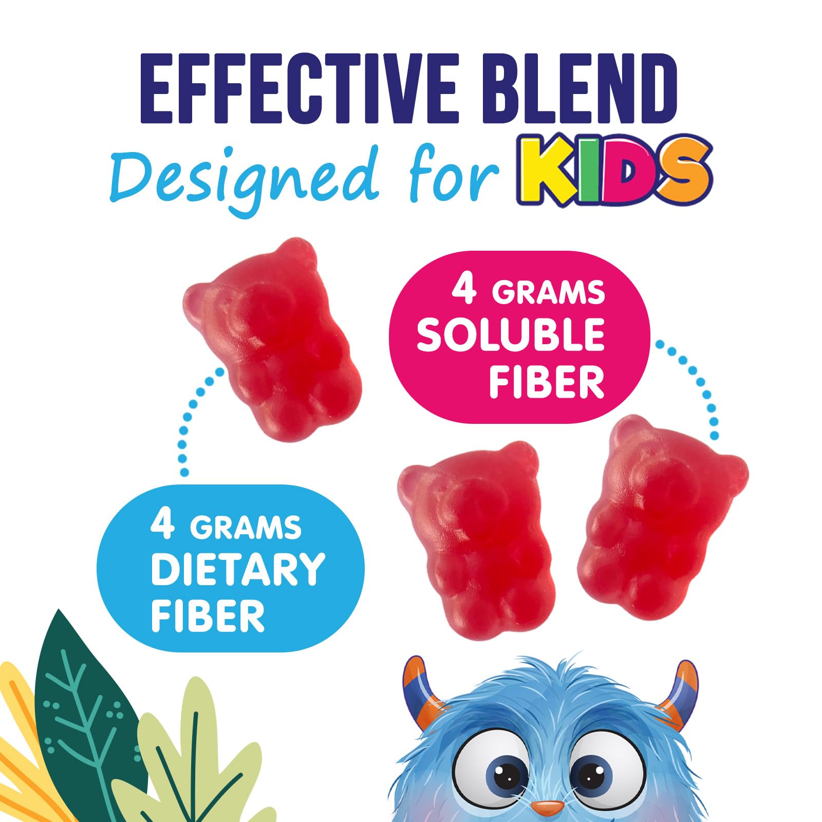 Foto 3 | Gominolas De Fibra Nature's Nutrition Para Niños  4 G  Prebióticas  120 Gomitas - Venta Internacional.