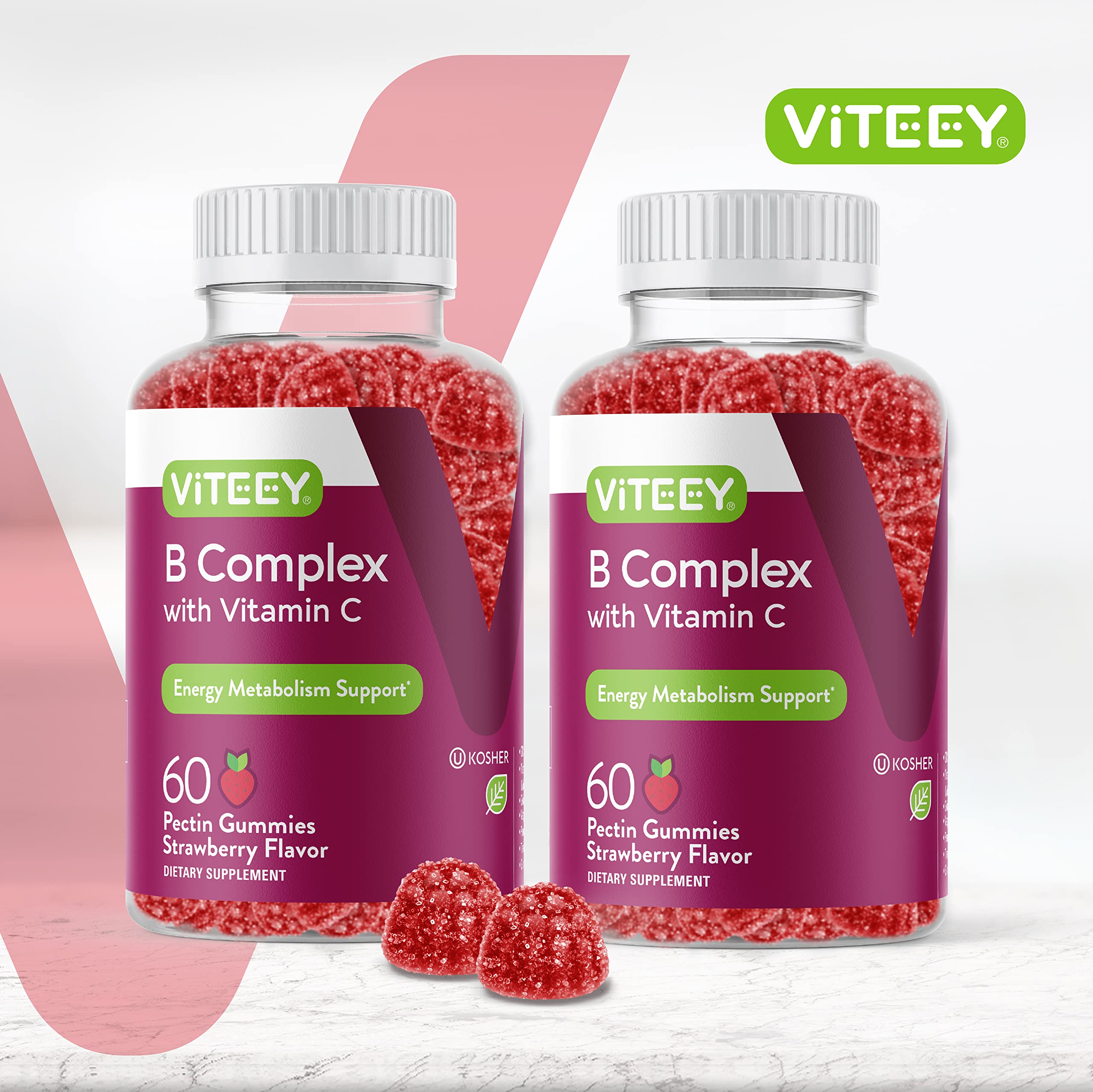 Foto 2 | Gomitas Con Complejo De Vitamina B Viteey Energy Metabolism Support - Venta Internacional.