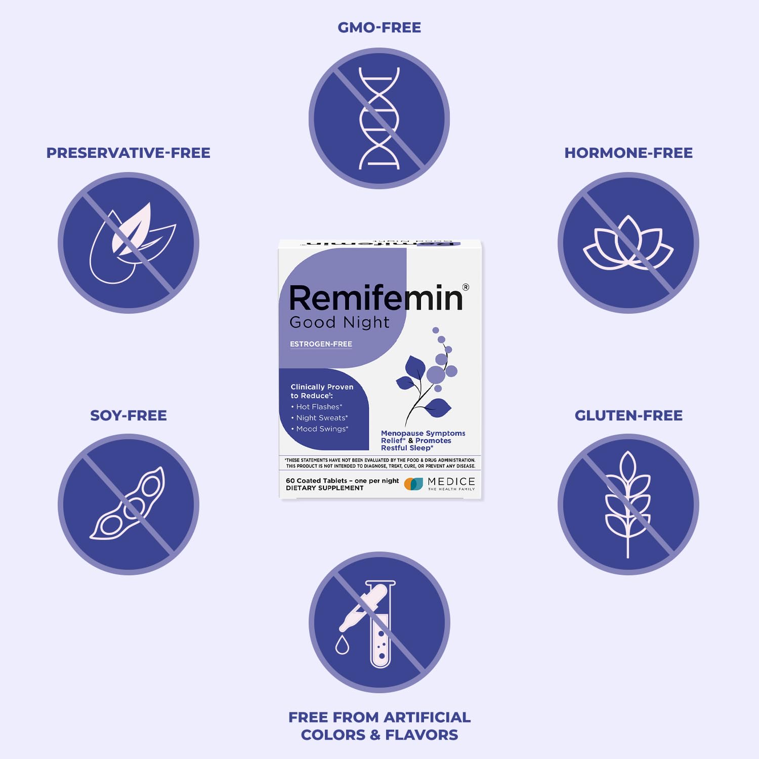 Foto 7 | Menopause Relief Remifemin Good Night 60 Comprimidos - Venta Internacional.