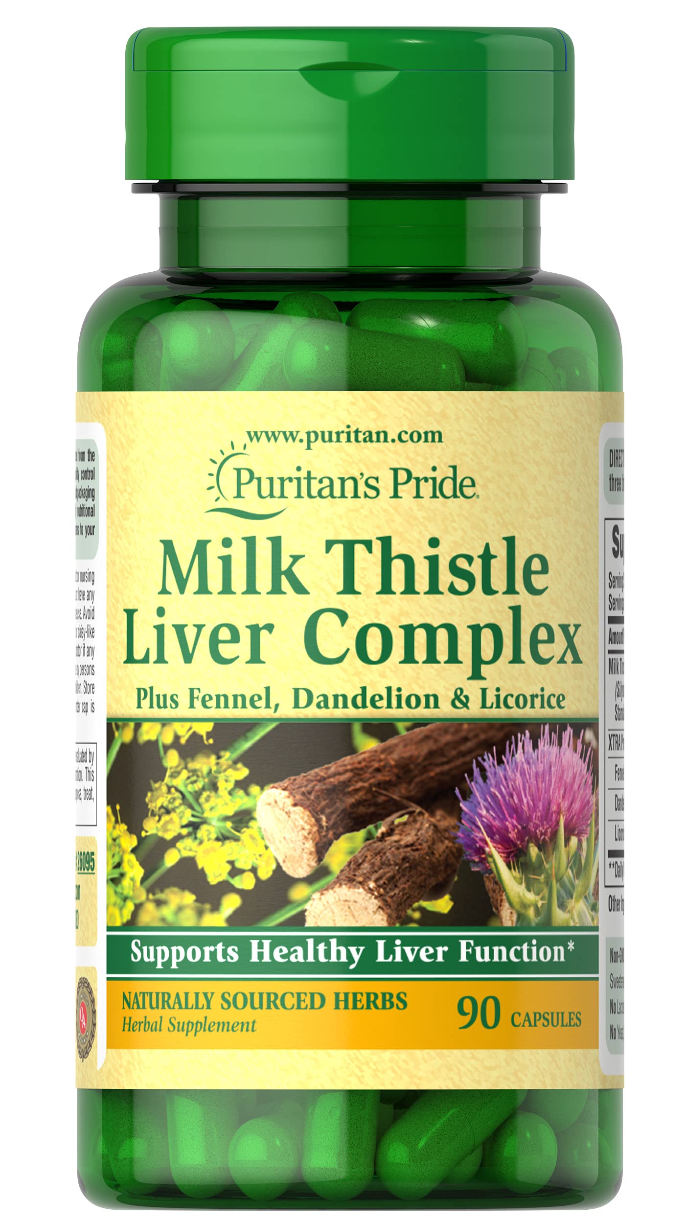 Foto 2 pulgar | Suplemento Puritan's Pride Milk Thistle Hígado Complex  90 Unidades - Venta Internacional.