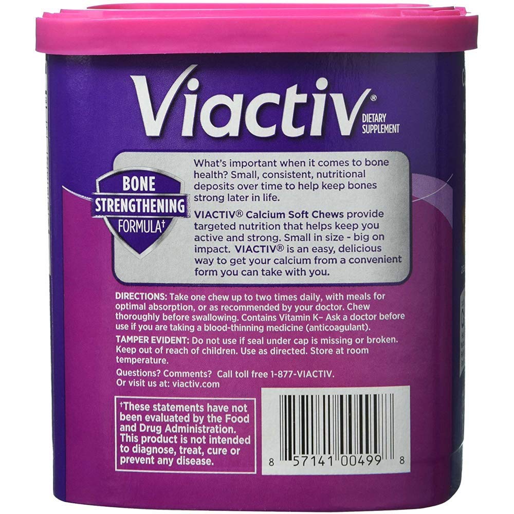 Foto 3 | Suplemento Viactiv Calcium 500 Mg Con Vitaminas D Y K 90 Soft Chews - Venta Internacional.