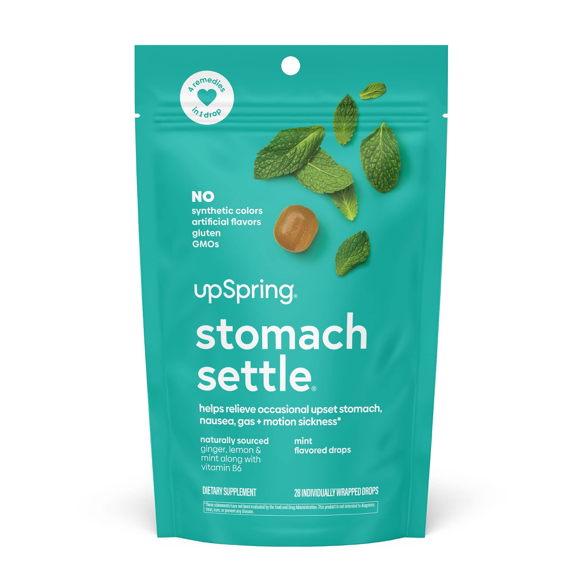 Foto 1 | Drops Upspring Estomach Settle Para Aliviar Las Náuseas Con Jengibre  28 Unidades - Venta Internacional.