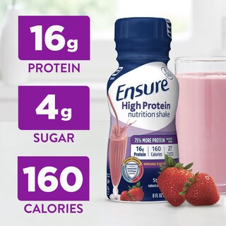 Foto 2 | Nutrition Shake Ensure Fresa Con Alto Contenido De Proteínas 237 Ml 24 Unidades - Venta Internacional.