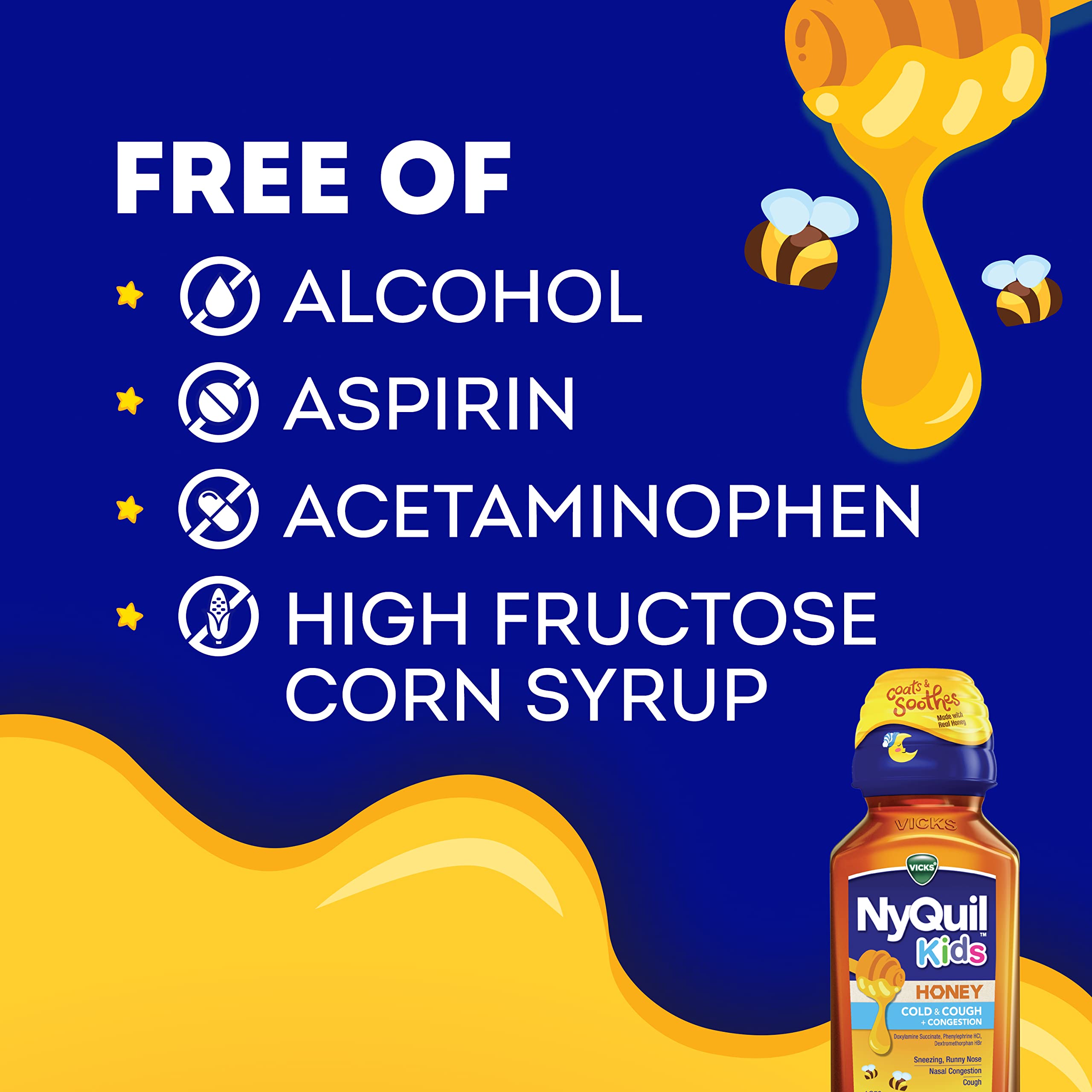 Foto 5 pulgar | Medicine Vicks Kids Dayquil Y Nyquil Honey Resfriado Y Tos - Venta Internacional.