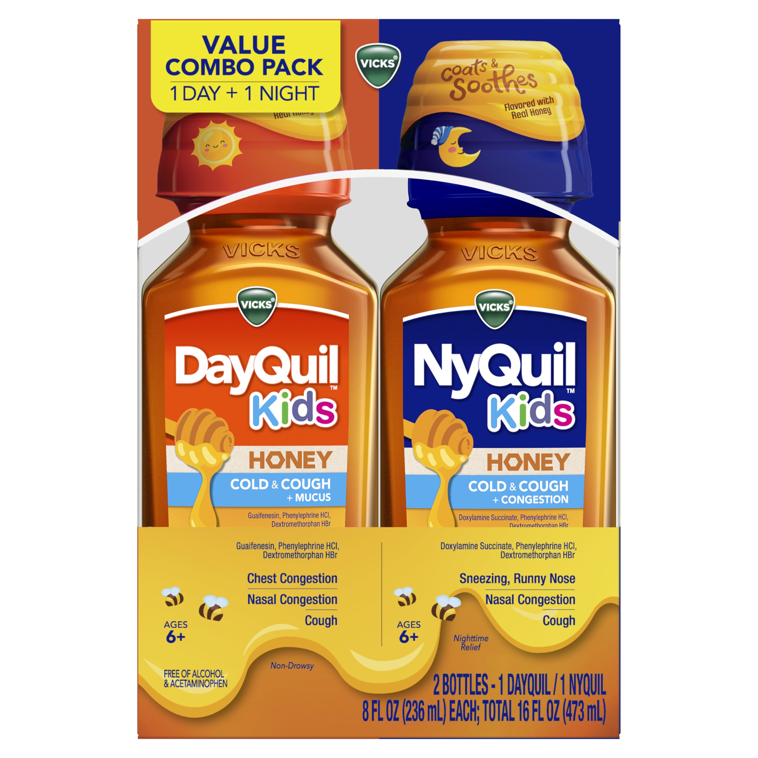 Foto 8 pulgar | Medicine Vicks Kids Dayquil Y Nyquil Honey Resfriado Y Tos - Venta Internacional.