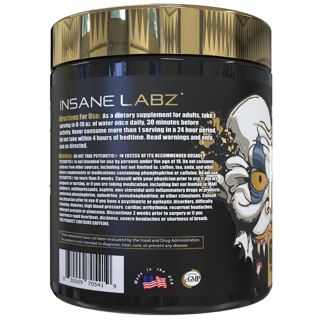 Foto 3 | Polvo Para Antes Del Entrenamiento Insane Labz Psychotic Gold  60 Porciones - Venta Internacional.