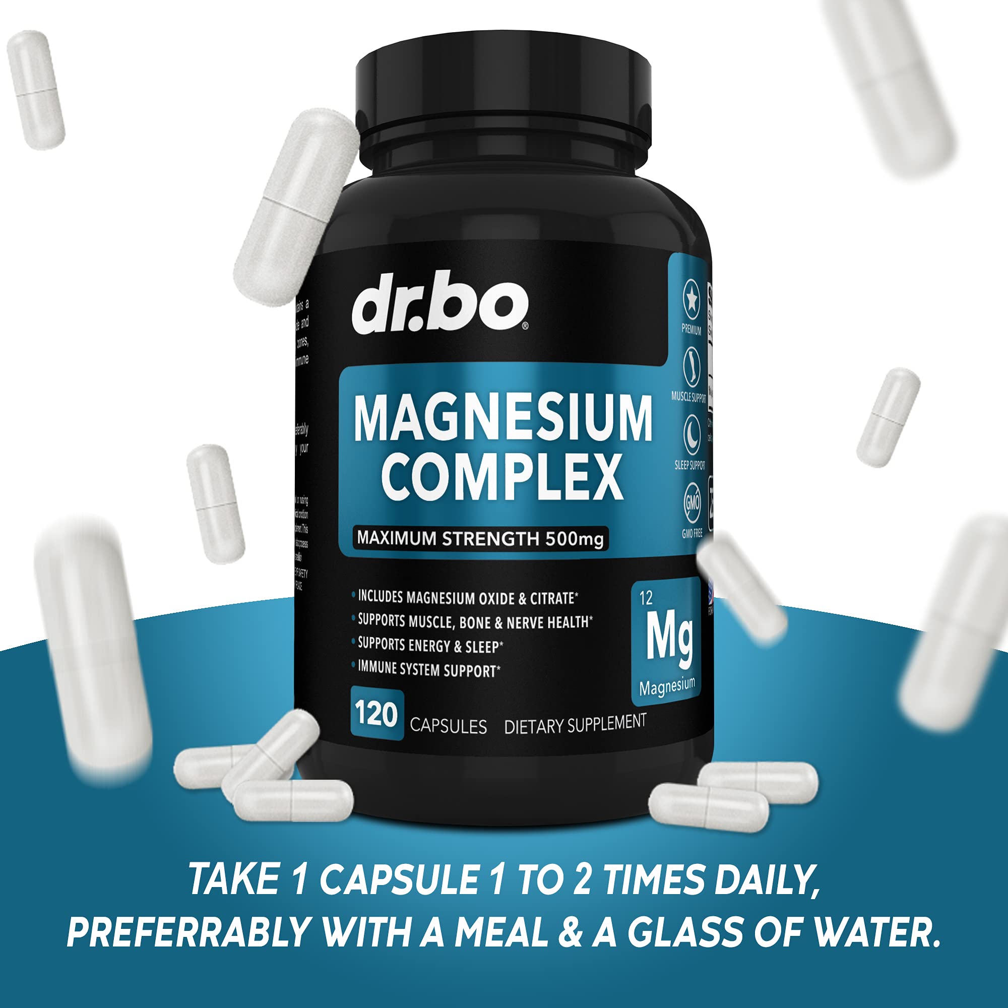 Foto 8 pulgar | Suplemento Dr. Bo Magnesium Complex 500 Mg 120 Cápsulas - Venta Internacional.
