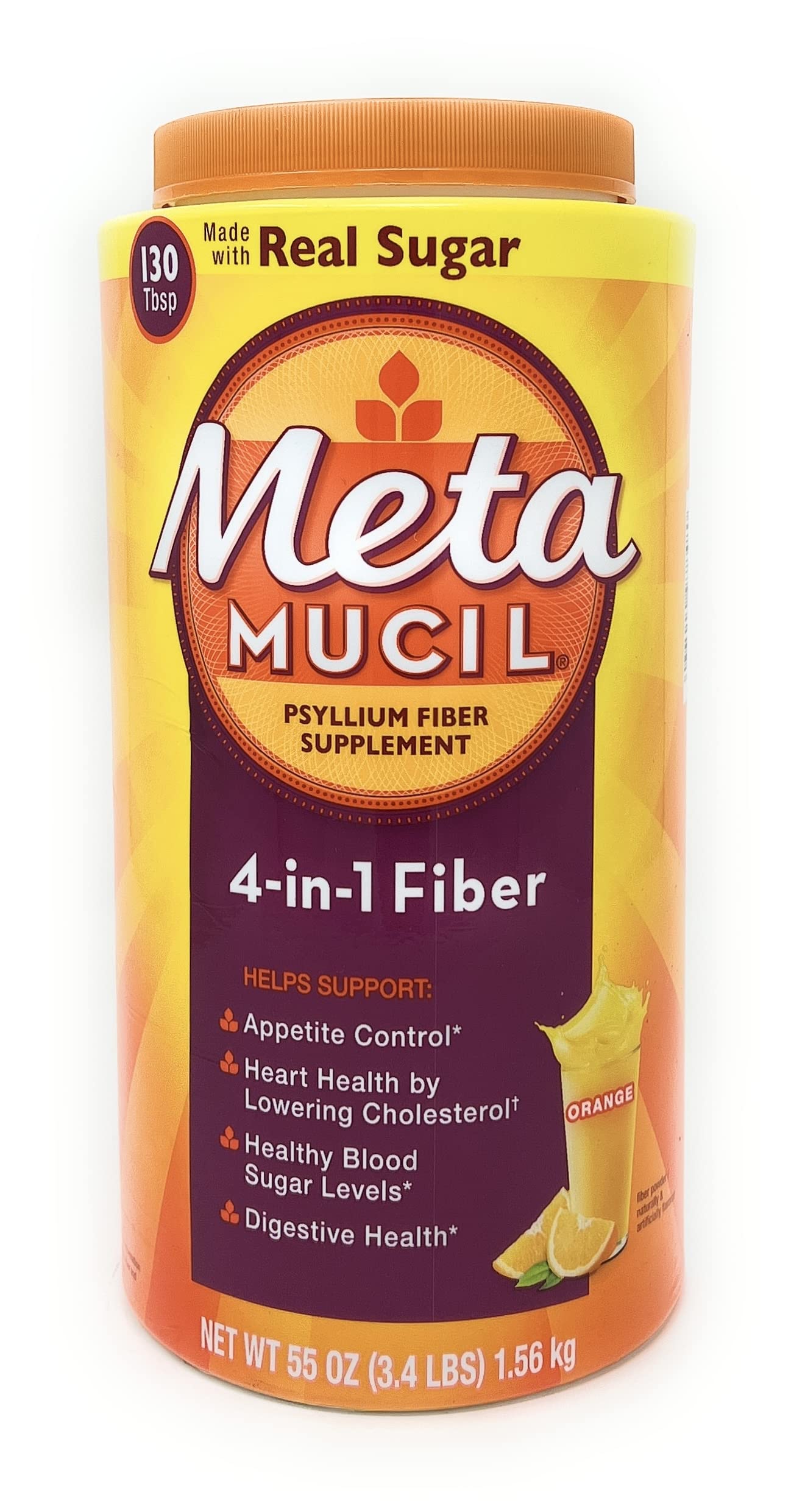 Foto 2 pulgar | Suplemento De Fibra Metamucil 4 En 1 En Polvo De Psyllium Naranja 1.6 Kg - Venta Internacional.