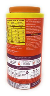 Foto 2 | Suplemento De Fibra Metamucil 4 En 1 En Polvo De Psyllium Naranja 1.6 Kg - Venta Internacional.