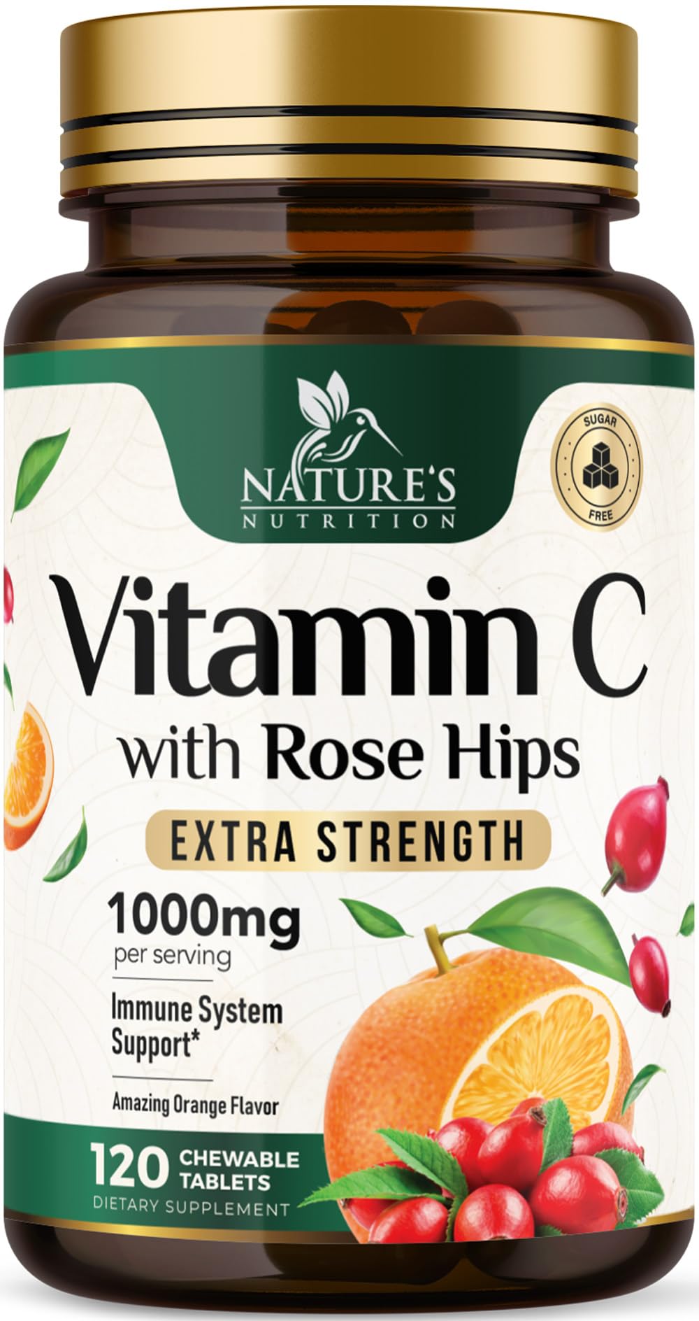 Foto 2 pulgar | Vitamina C Masticable Nature's Nutrition 1000 Mg Con Escaramujo - Venta Internacional.