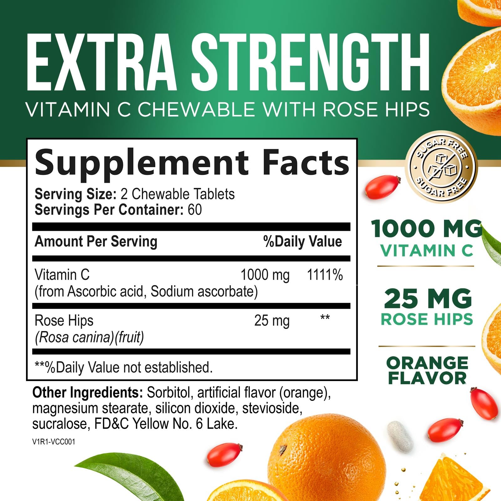 Foto 3 pulgar | Vitamina C Masticable Nature's Nutrition 1000 Mg Con Escaramujo - Venta Internacional.