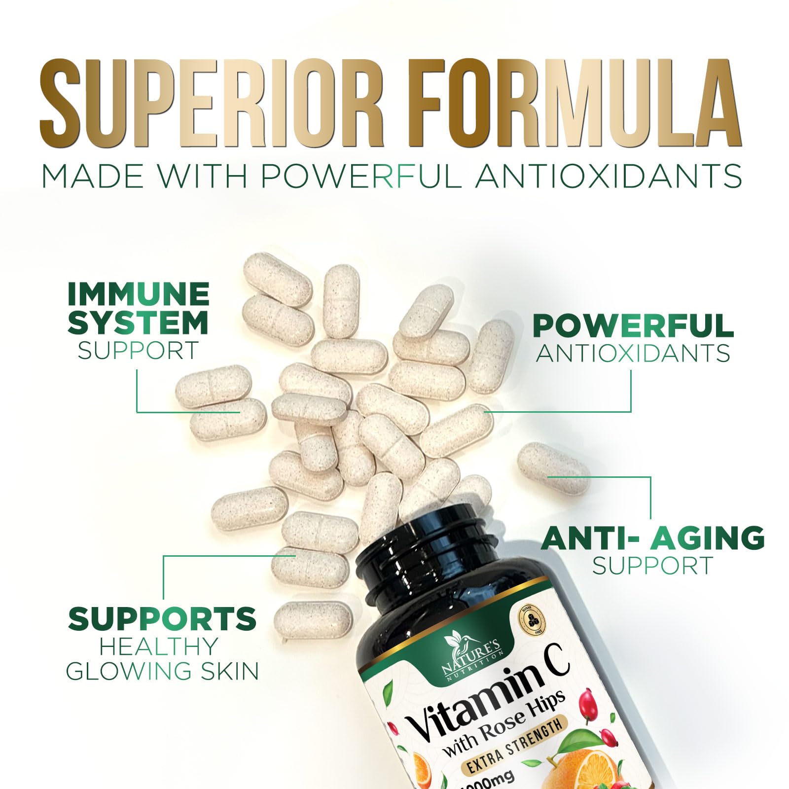 Foto 7 pulgar | Vitamina C Masticable Nature's Nutrition 1000 Mg Con Escaramujo - Venta Internacional.