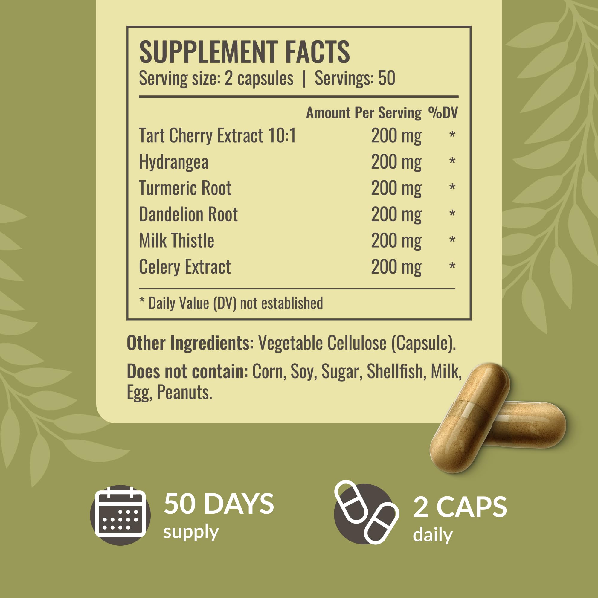 Foto 4 pulgar | Cápsulas Limpiadoras De Ácido Úrico Herbamama 1200 Mg Con Cereza Ácida - Venta Internacional.